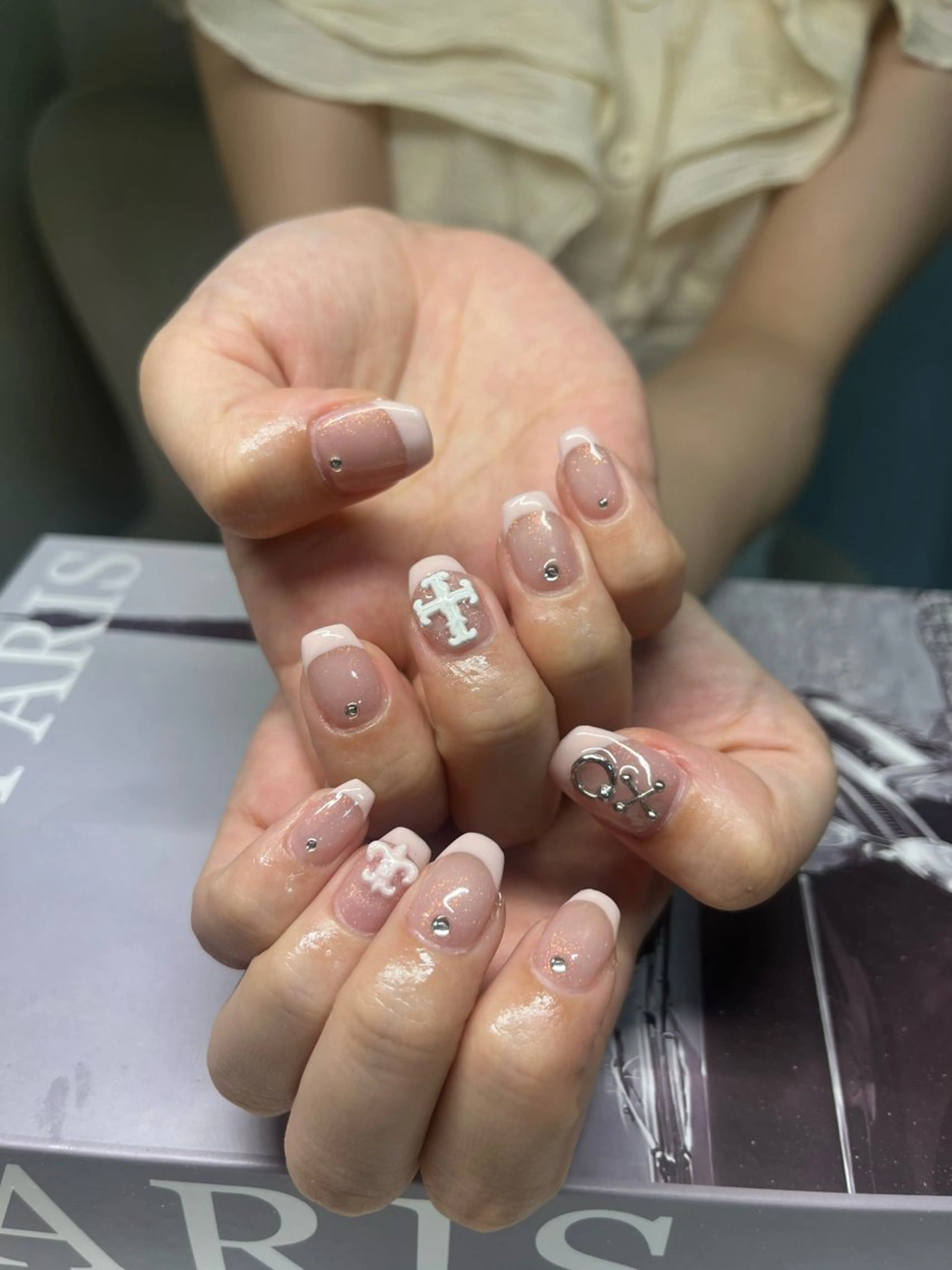 ネイル 韓国ネイル 持ち込み ニュアンスネイル ネイルチップ ROSE ANA CHUO 本川越のネイルデザイン