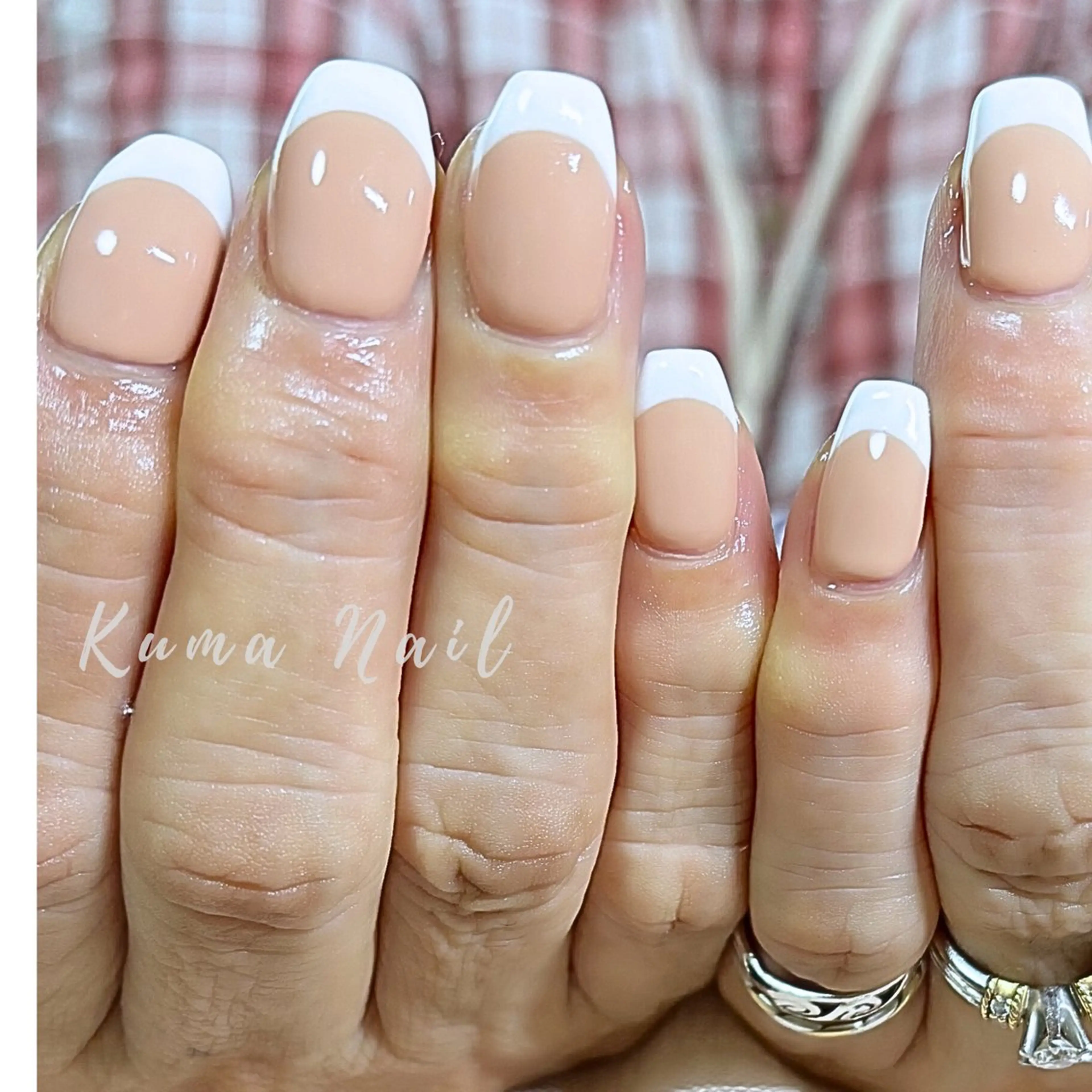 ネイル フレンチネイル シンプルネイル ハンドネイル Private salon Kuma Nail.所属・藤が丘ネイル Kuma Nailのネイルデザイン