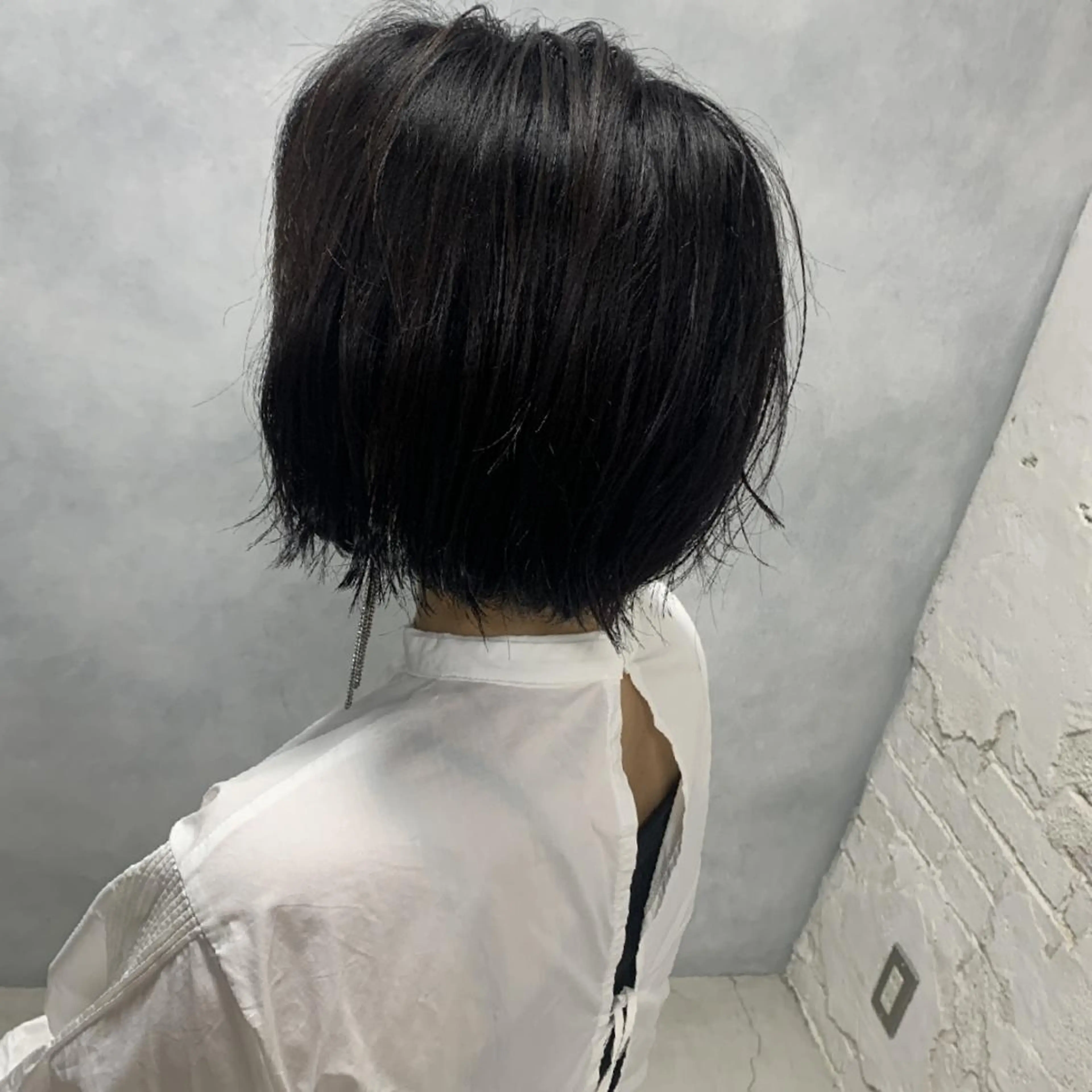 ショート カラー ショートヘア nameless髪質 改善ブリーチ心斎橋のヘアスタイル