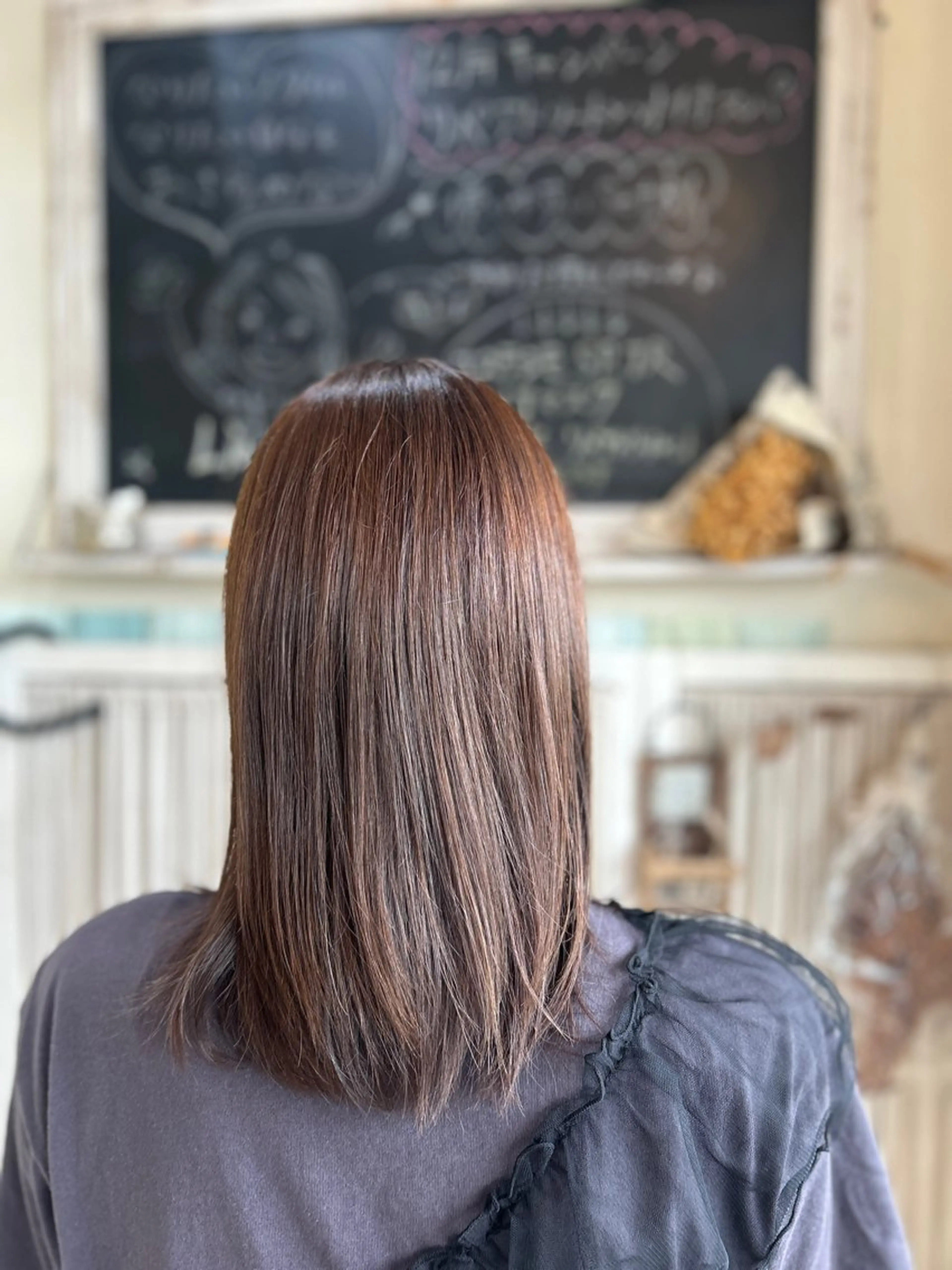 ミディアム カラー Lie-et.hair(リエットヘア)丁田店所属・原田 絵梨香のヘアスタイル