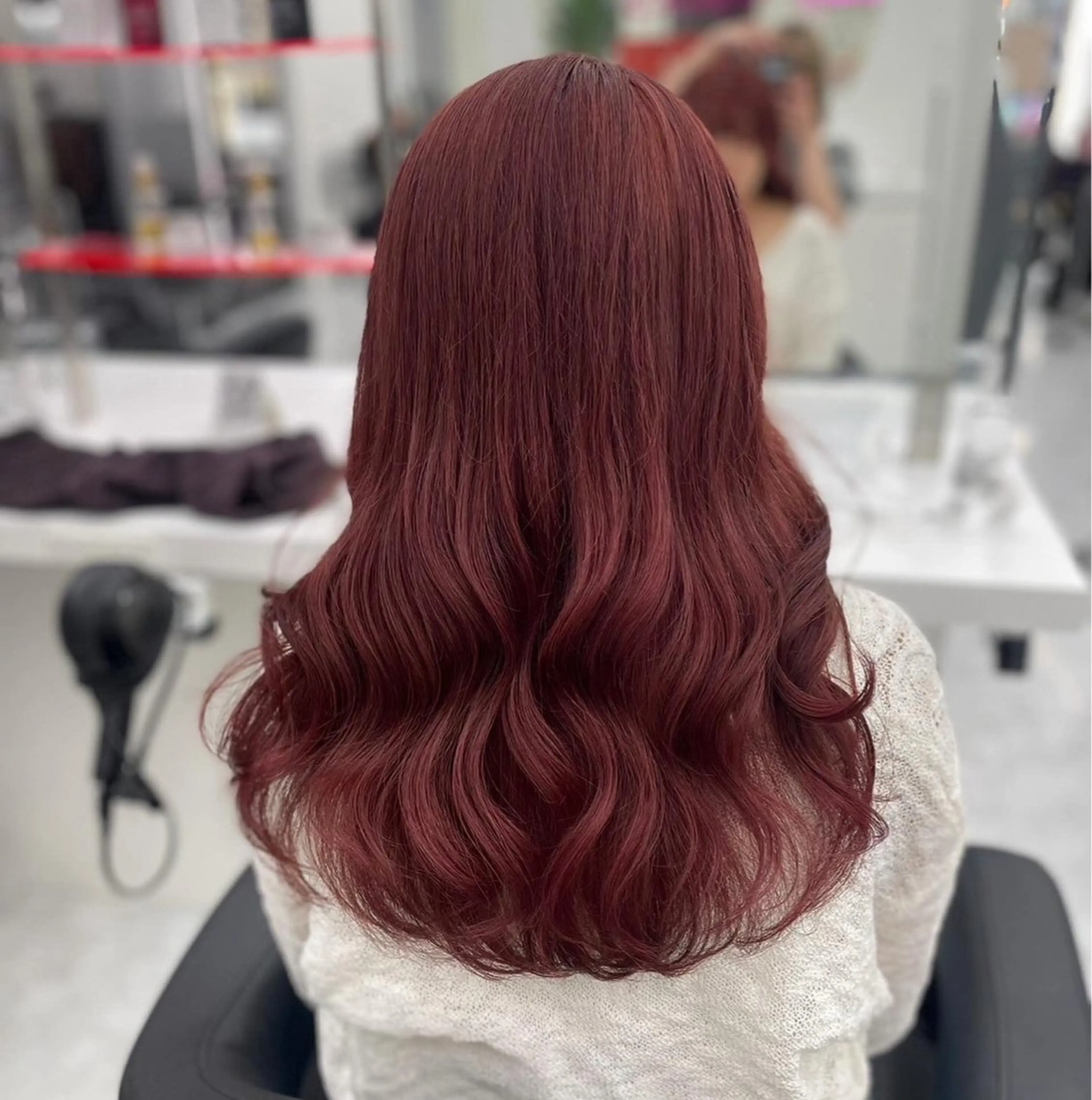 ロング カラー パーマ ヘアアレンジ メンズ キッズ ♥️韓国ヘア レイヤー♥️ゆりのヘアスタイル