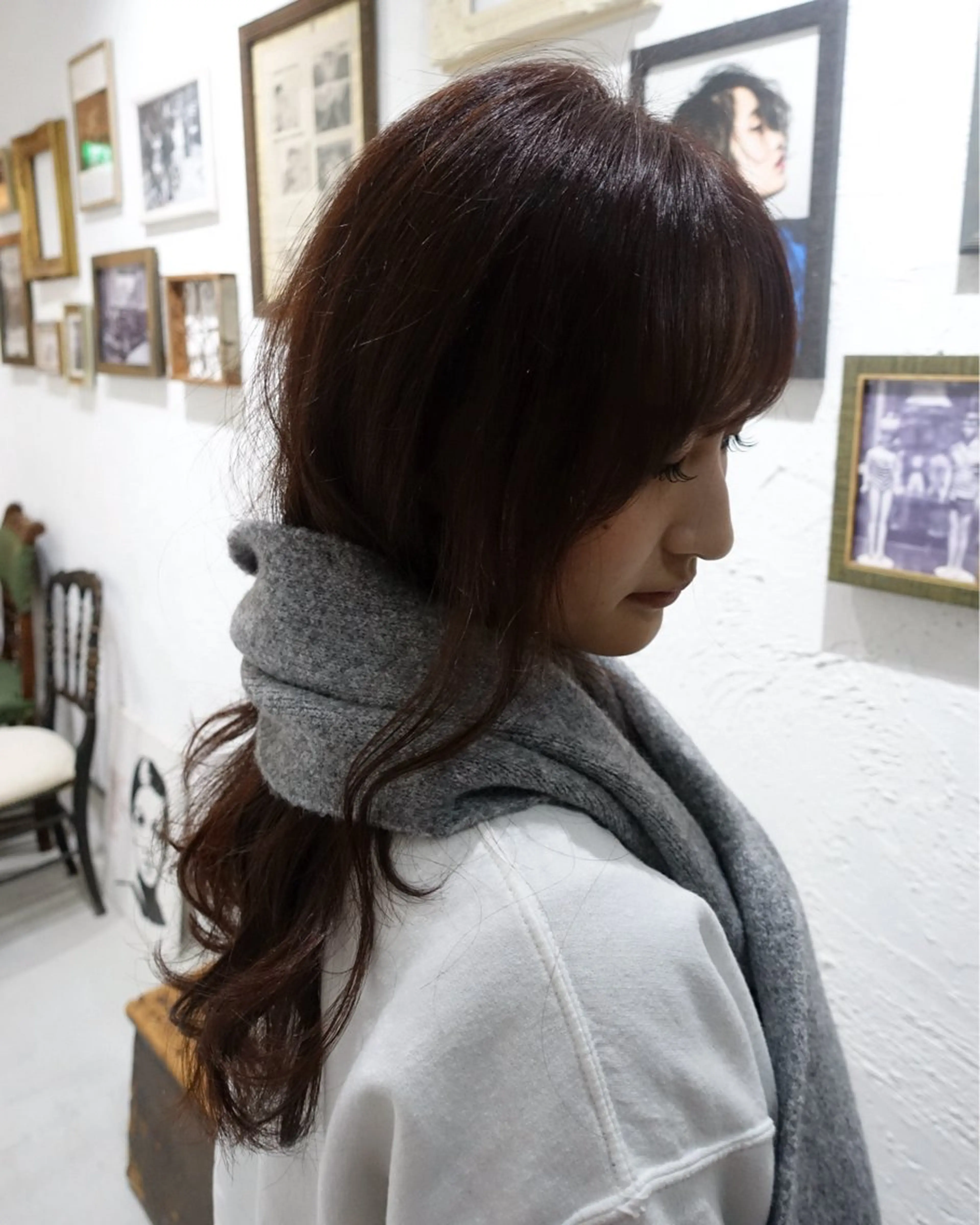 ロング 梅澤 舞のヘアスタイル