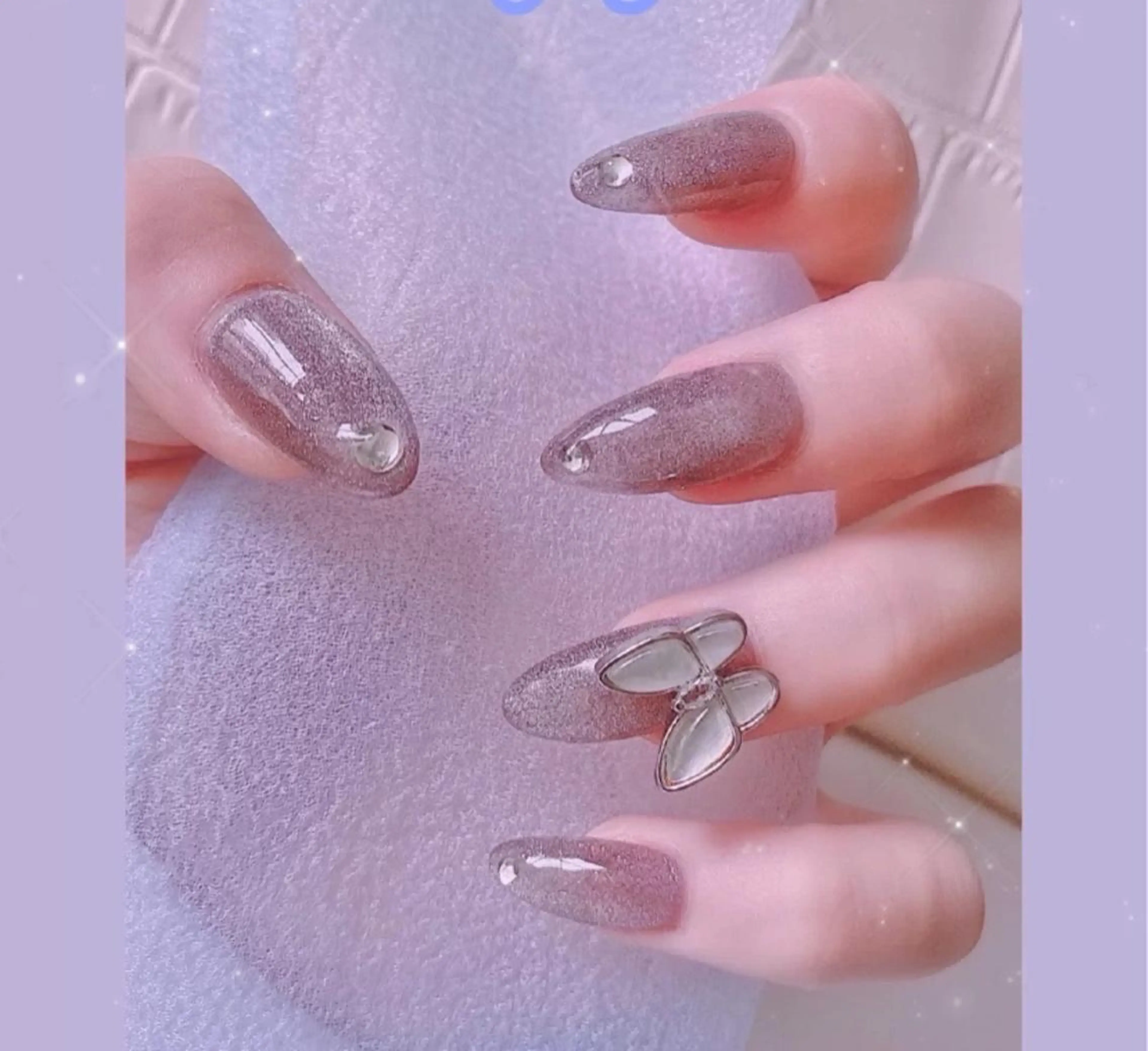 ネイル ハンドネイル 🦋ネイルサロン ブラン🌈ゆりのネイルデザイン