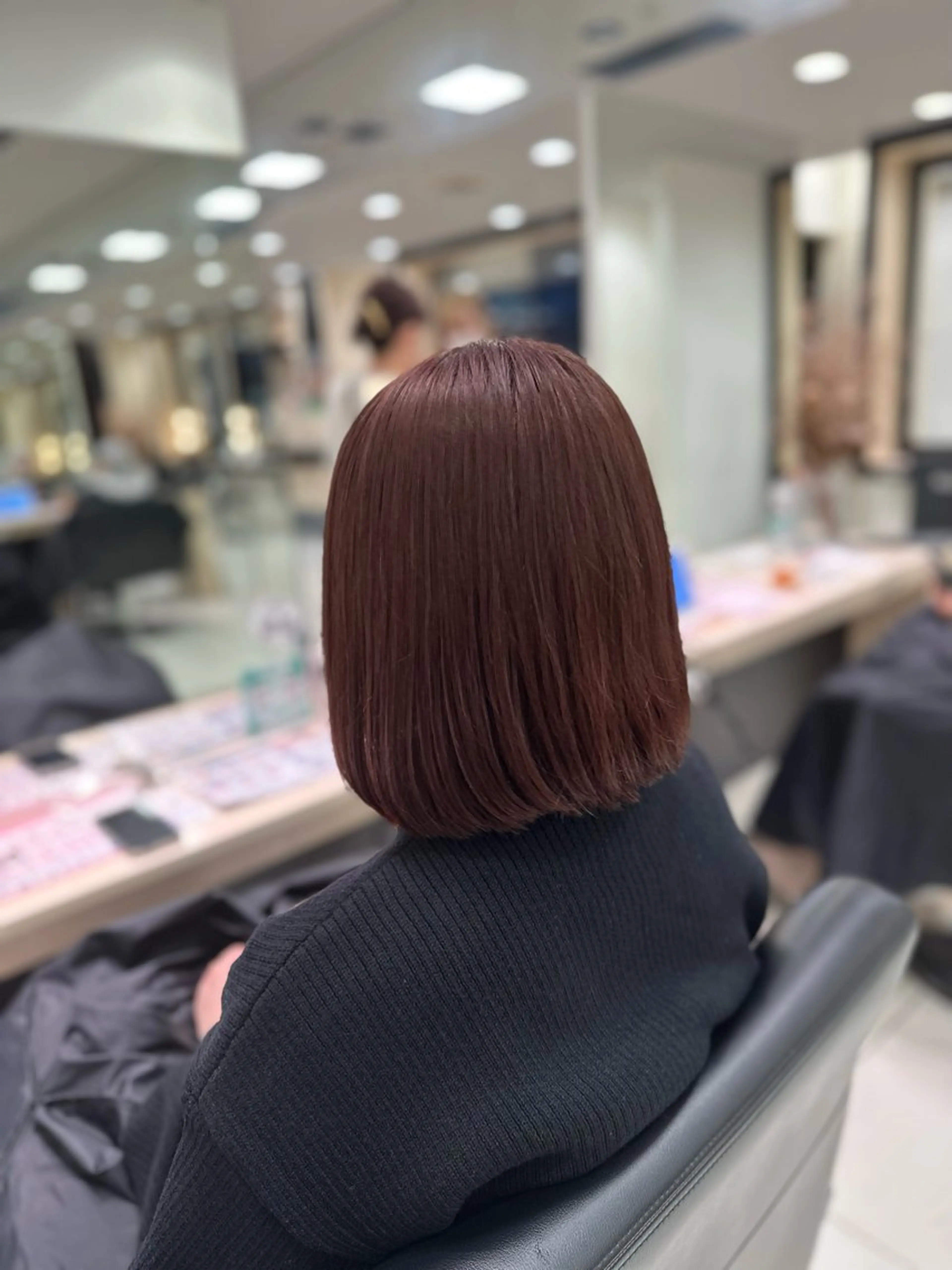 ミディアム カラー ブラウンカラー ピンクカラー ピンクブラウン カット ヘアカラー クロスパーマ/うる艶 カラー/Kurumiのヘアスタイル