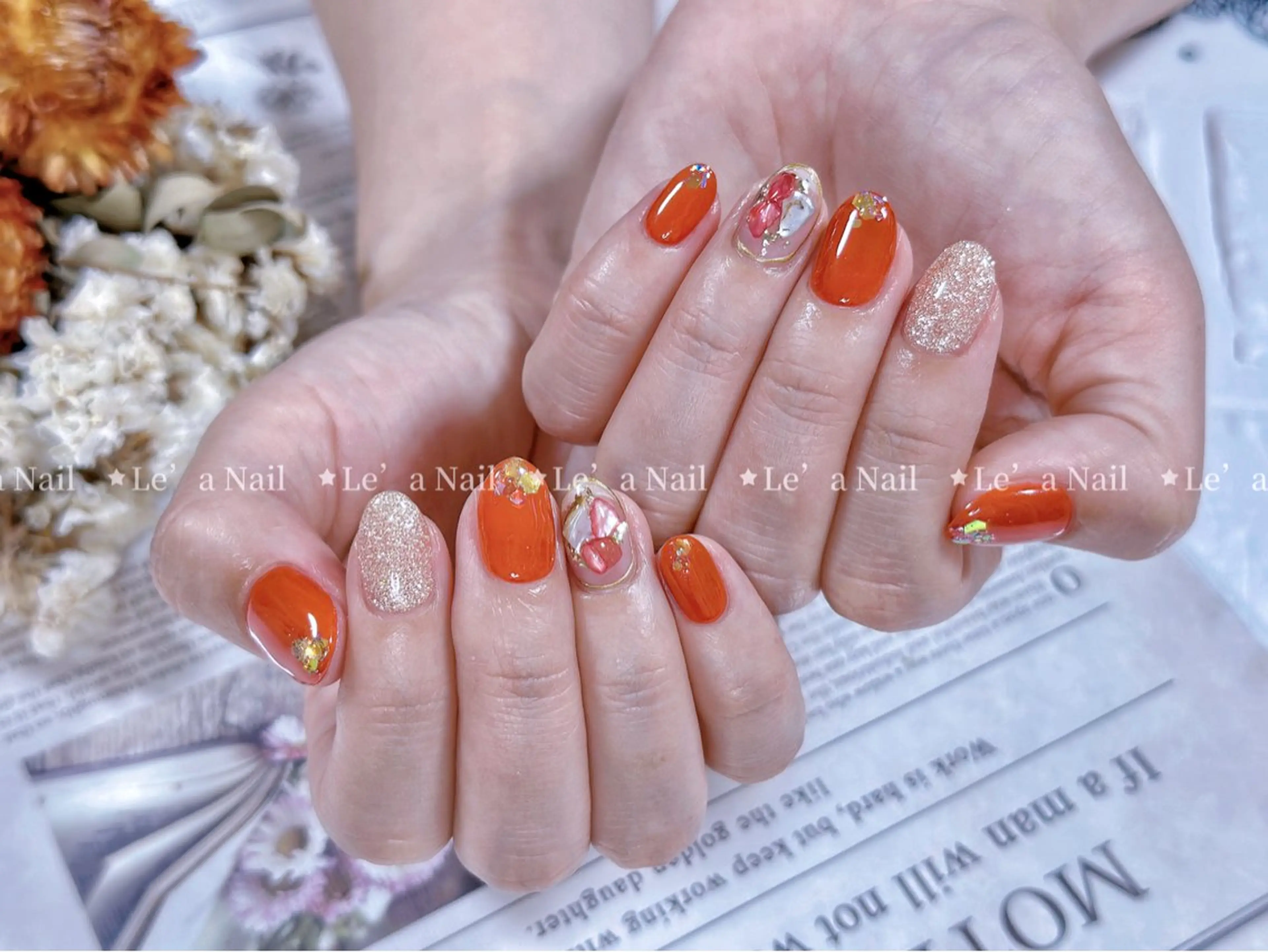 ショート カラー ネイル Lea NAILsalon所属・Le’a NailSalonのネイルデザイン