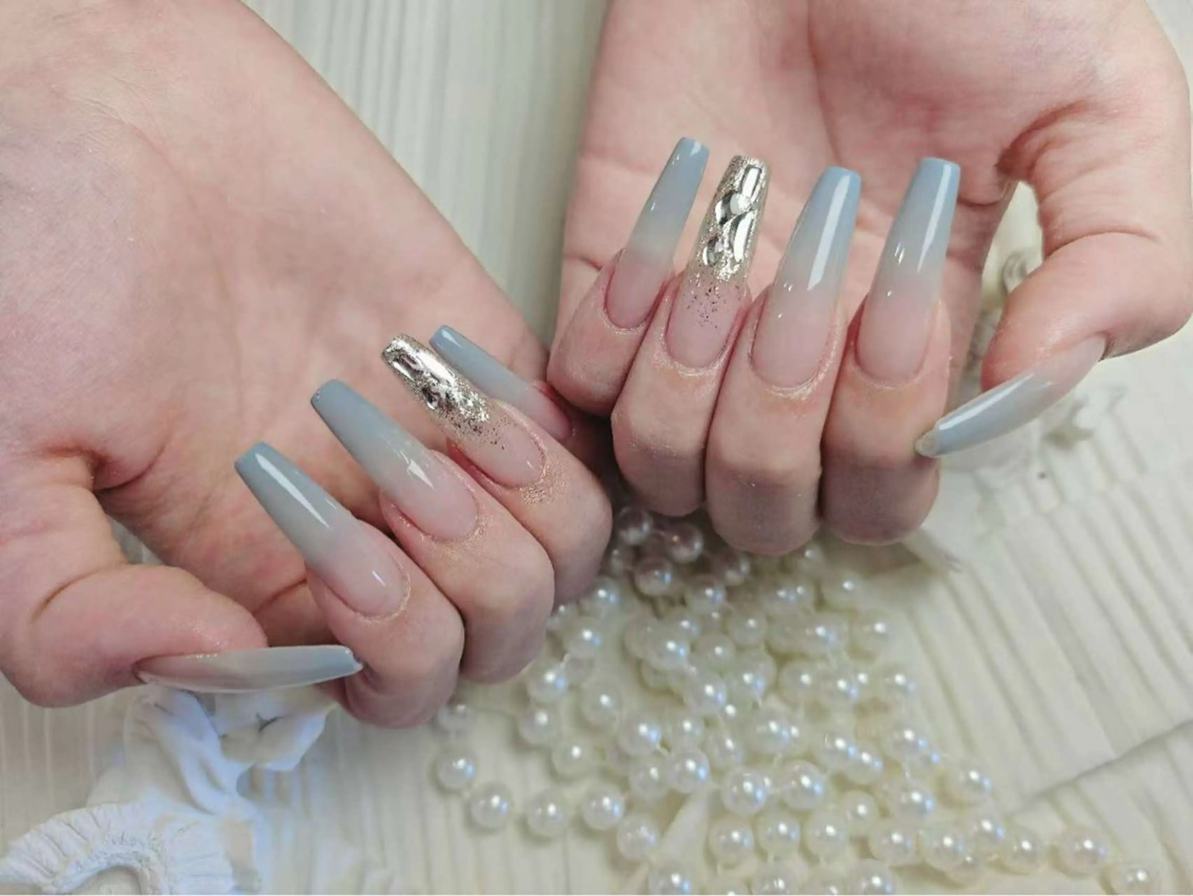 ネイル アートネイル フットネイル ジェルネイル ハート マグネットネイル Babarla Nailのネイルデザイン