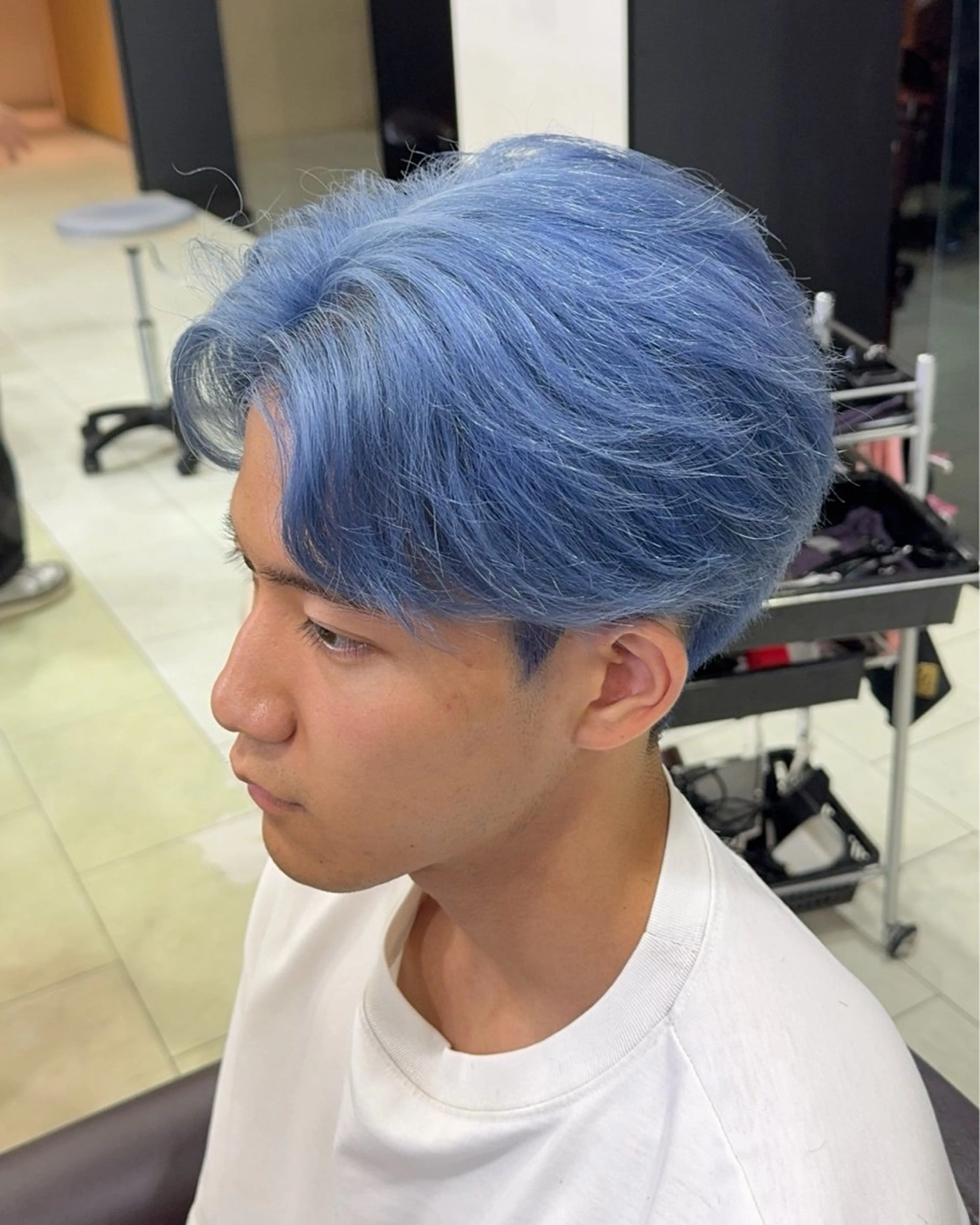 カラー メンズ カット ヘアカラー 韓国レイヤー/センタ ーパート/坂本翔のヘアスタイル