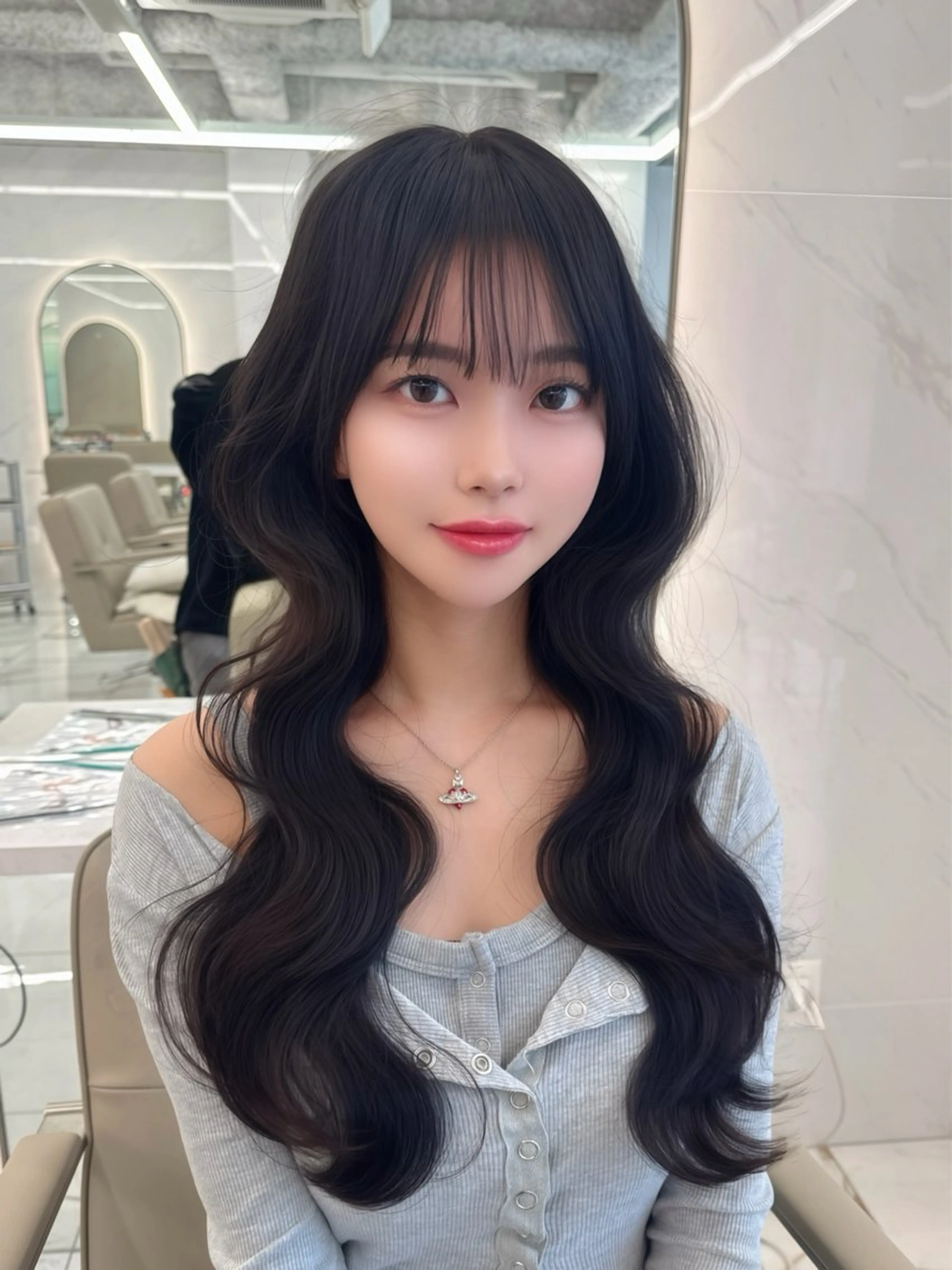 【✨✨当日限定メニュー✨✨ 🎀12/25限定🎀】カット＋ブロー+韓国巻き🤍の写真