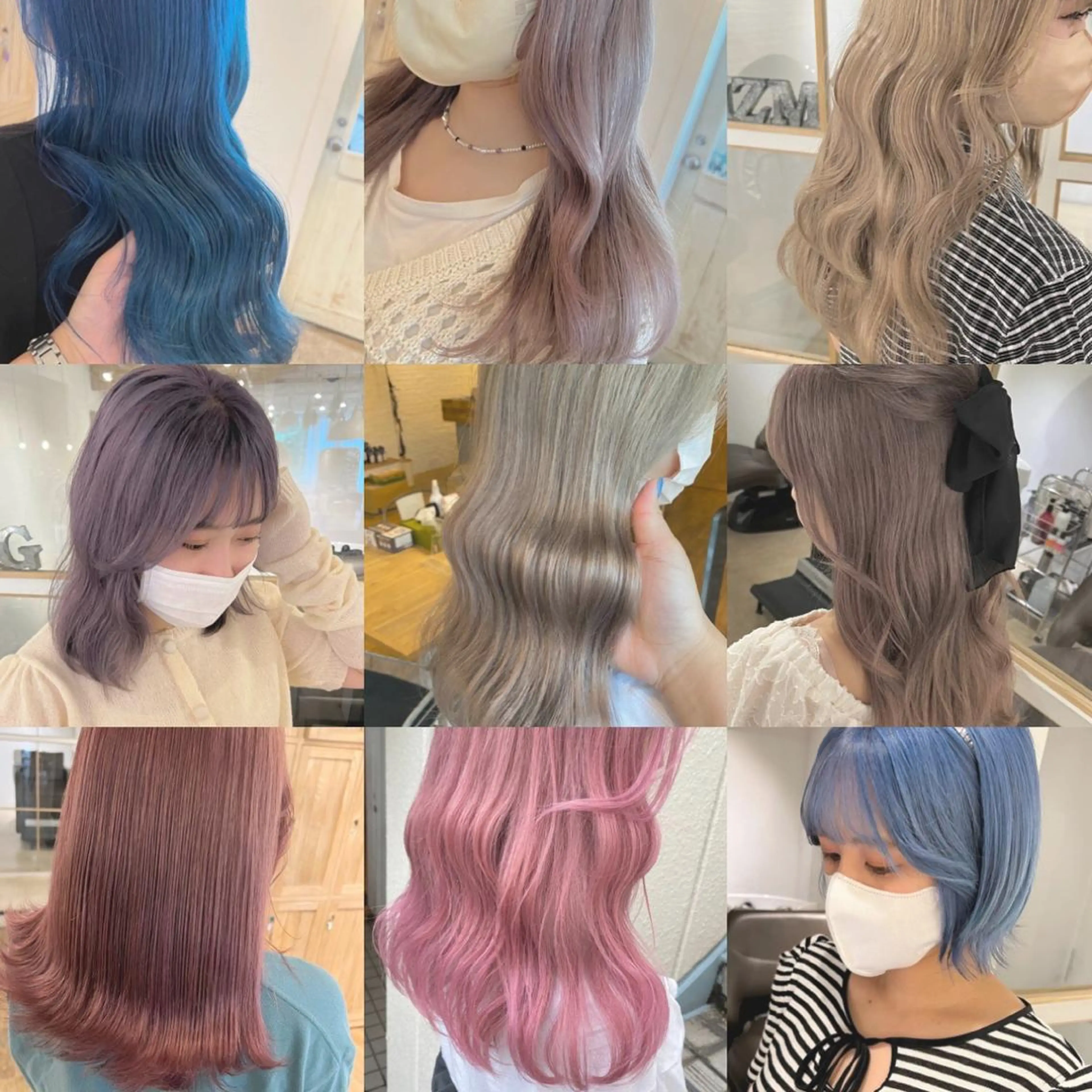 ミディアム カラー sio.nail&eyebrow salon shimokitazawa2号店所属・nailist mana𖤐´-のネイルデザイン