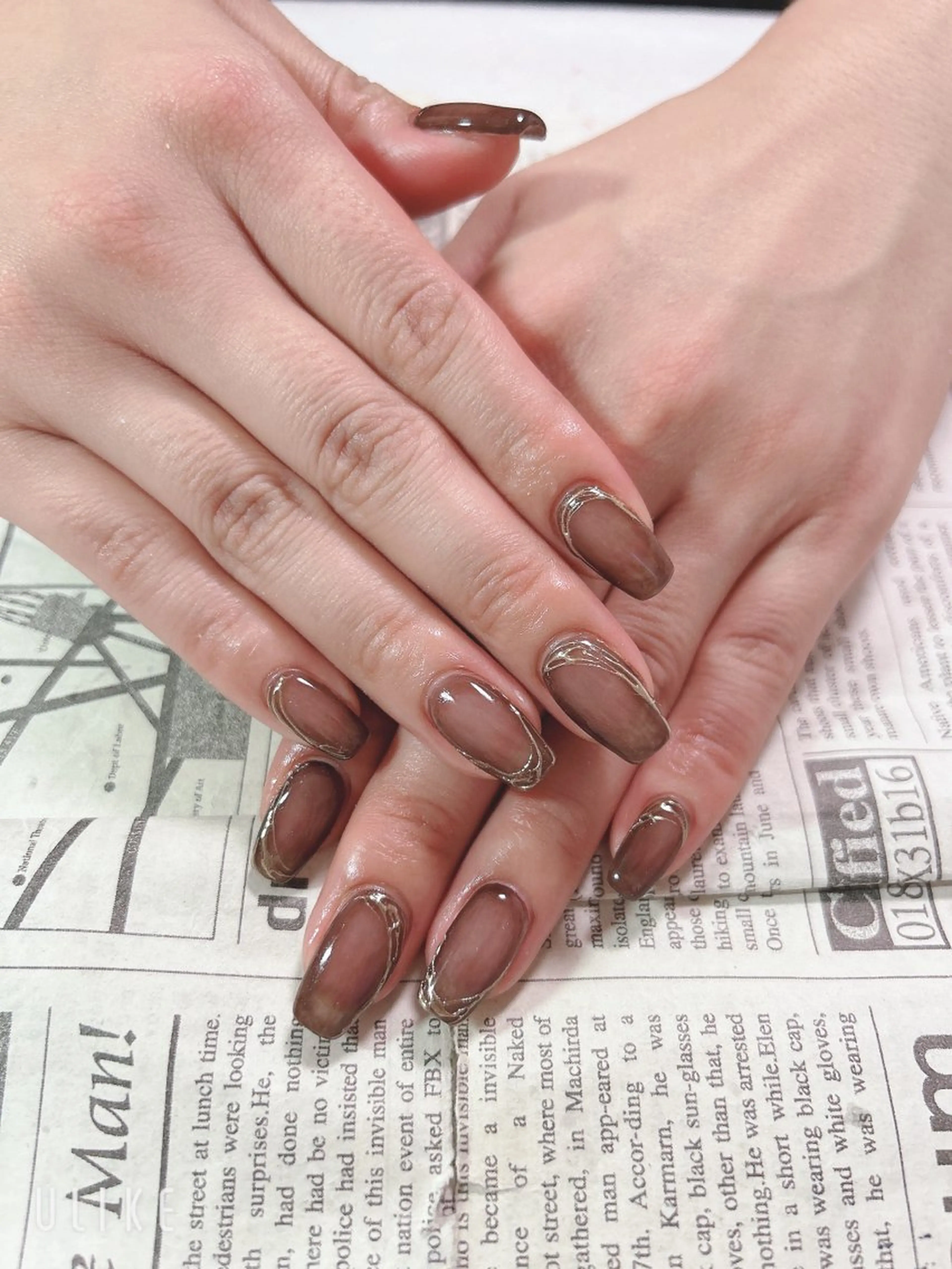 ネイル ミラーネイル ハンドネイル ハンドケア 森山 舞のネイルデザイン