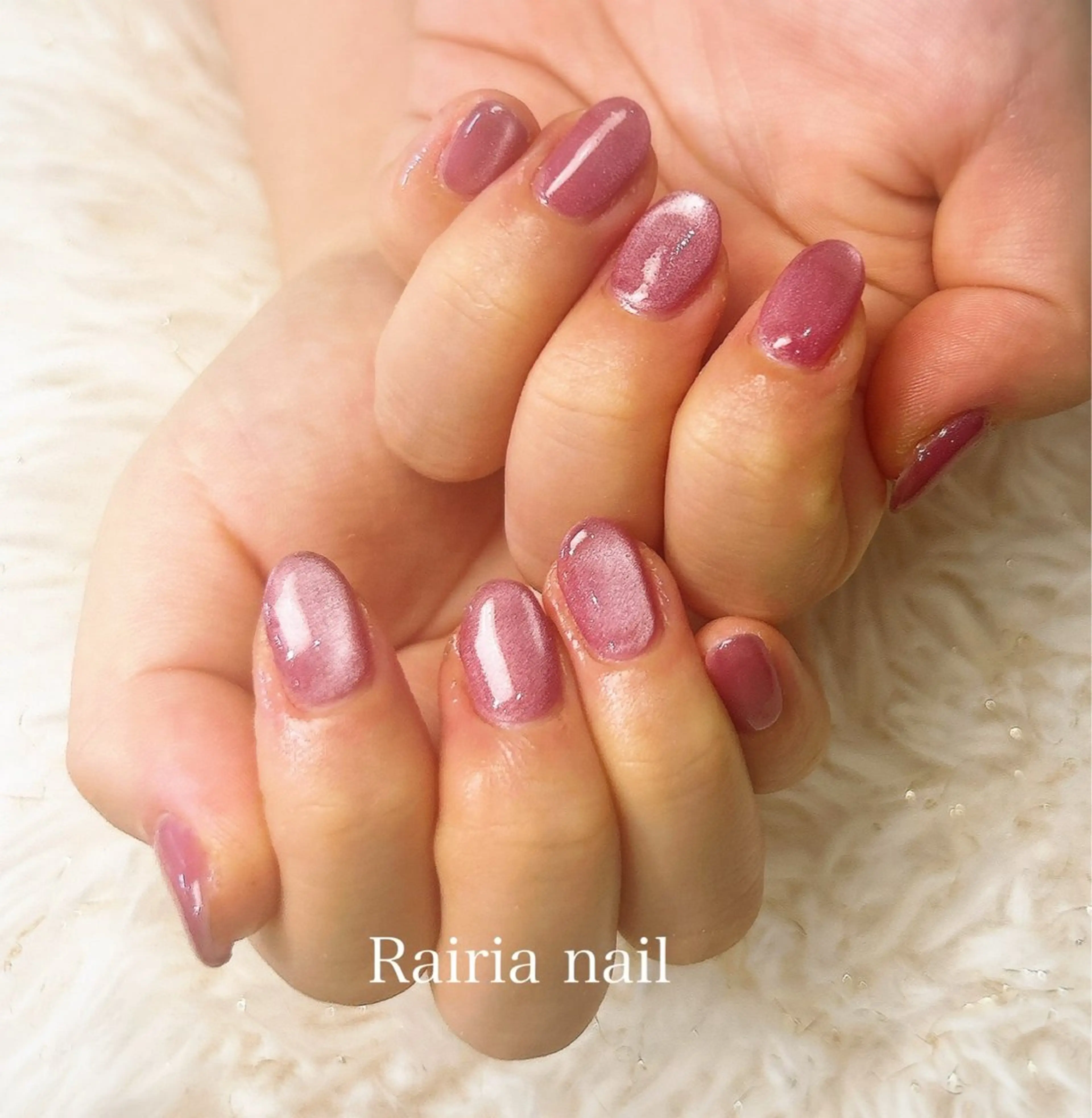 ネイル マグネットネイル マグネットワンカラー ワンカラーネイル Rairia   nail所属・屋敷 理奈のネイルデザイン