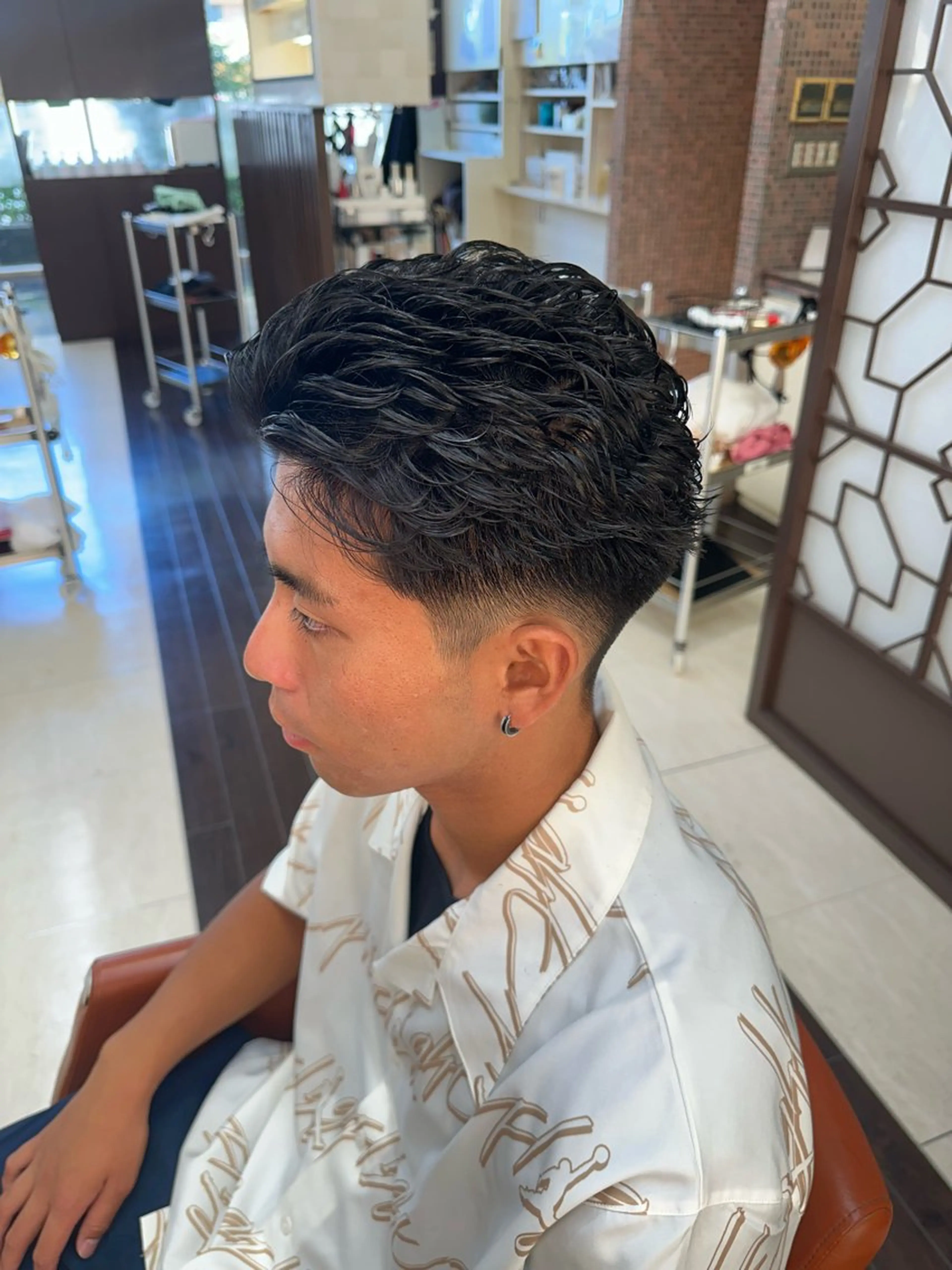 ショート カラー パーマ メンズ ショートヘア カット パーマ ヘアセット 毎月230人担当/ メンズヘア/清和武虎のヘアスタイル