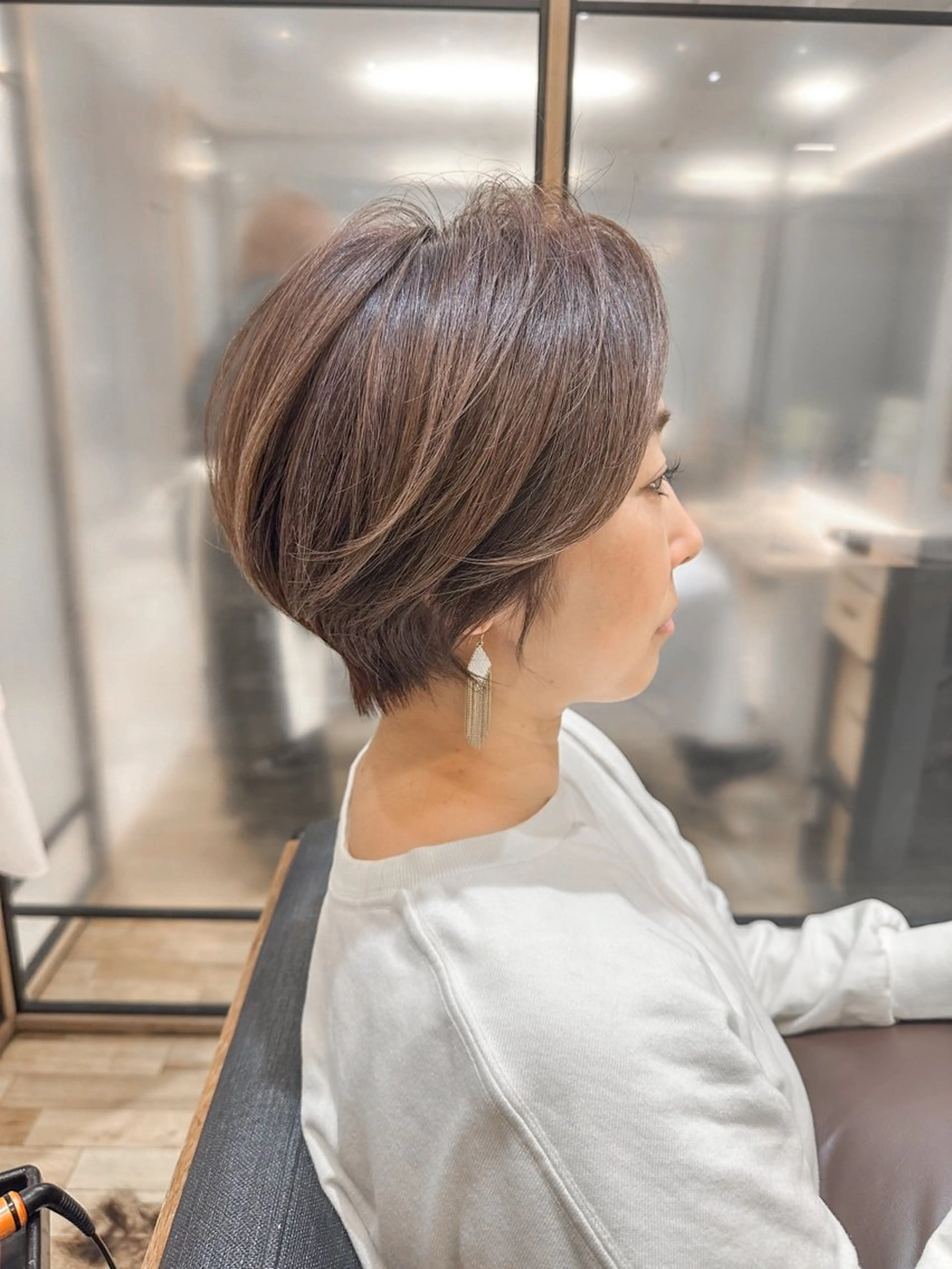 ショート ハンサムショート ハイライト ショートヘア シノハラ ガクト ショート/白髪ぼかしのヘアスタイル