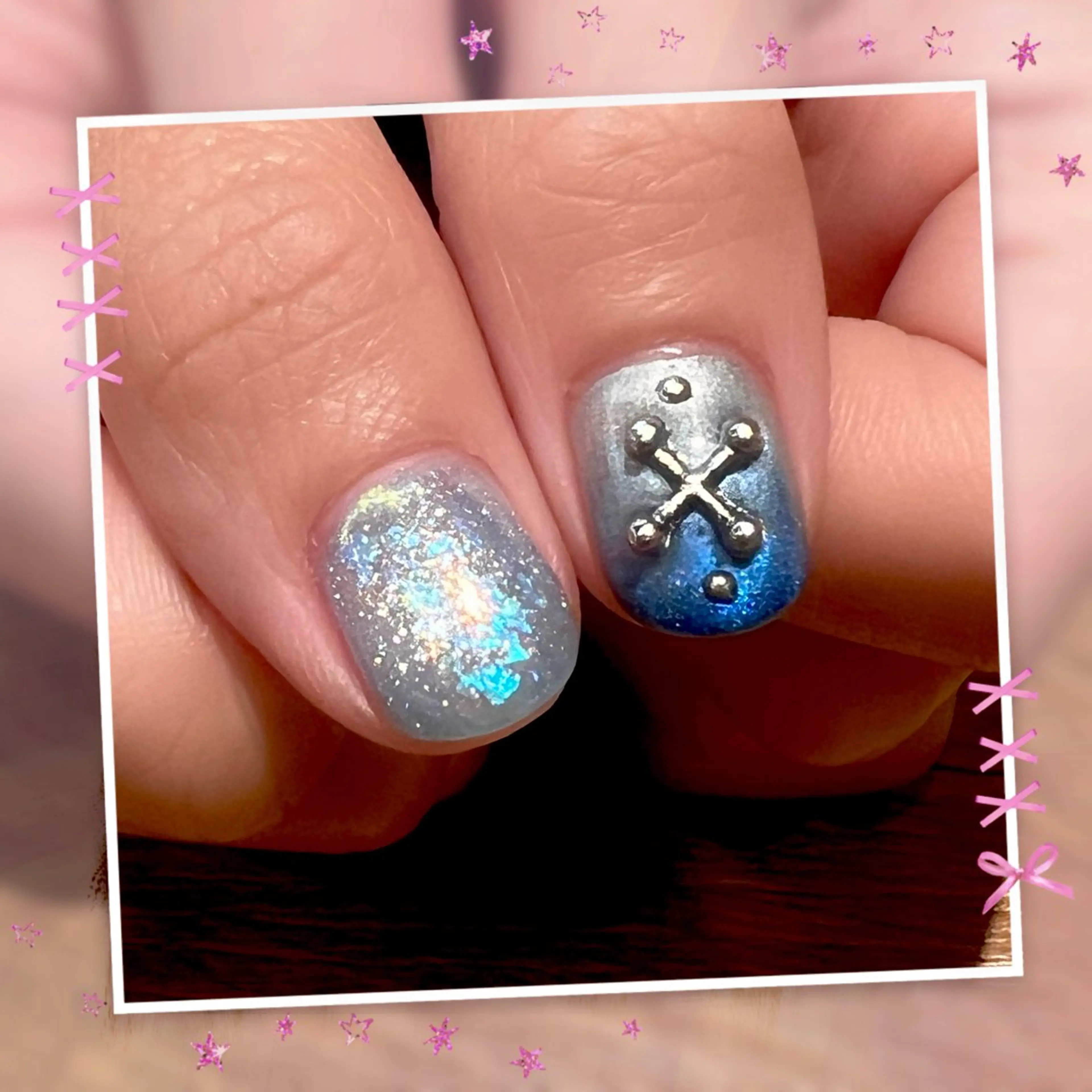 ネイル チークネイル フレンチネイル ガーリー グラデーション マグネットネイル Chill Nailsalonのネイルデザイン