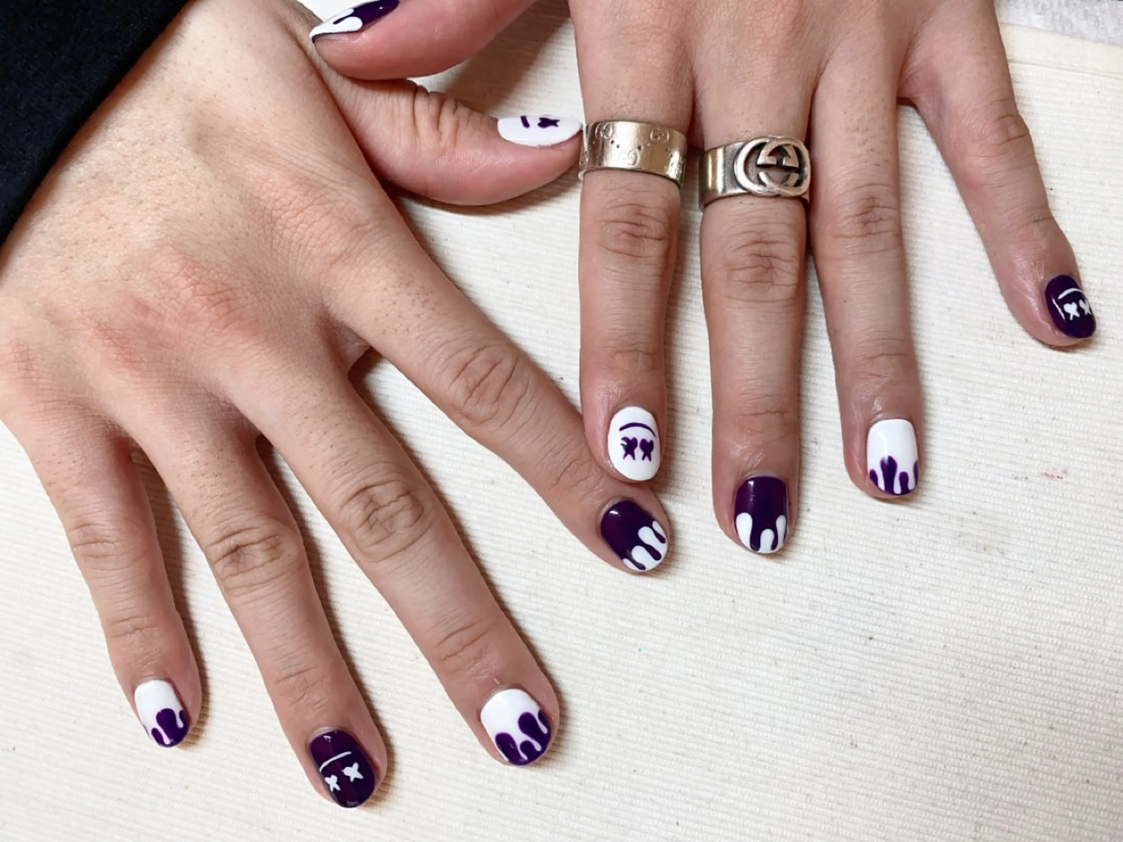 メンズ ネイル アートネイル フレンチネイル ジェルネイル ガラスフレンチ マグネットネイル ハンドネイル atelier la vita所属・lavita. mimuraのネイルデザイン