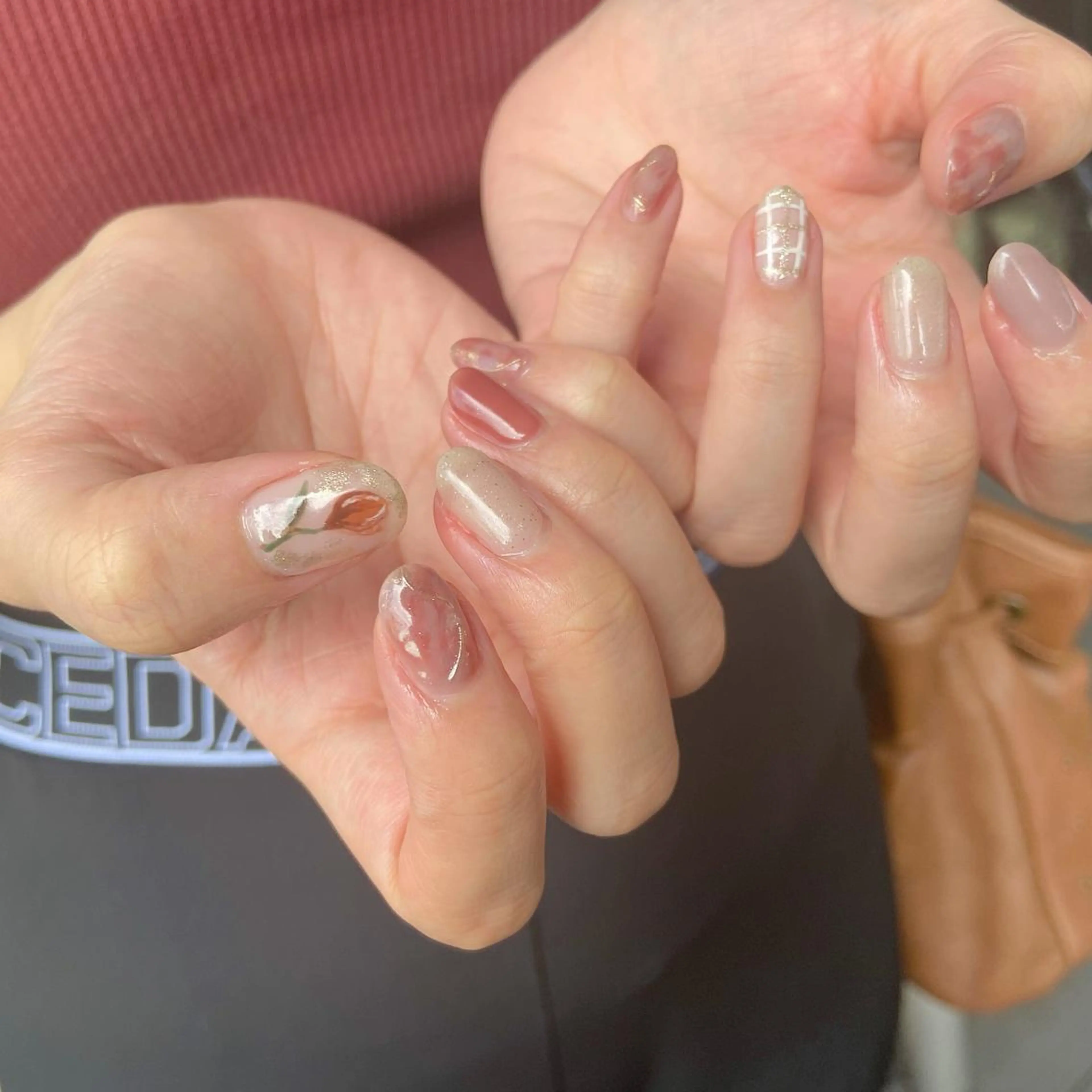 ネイル ハンドネイル 𝕄𝕚𝕪𝕦🤍 自由が丘⌇パラジェルのネイルデザイン