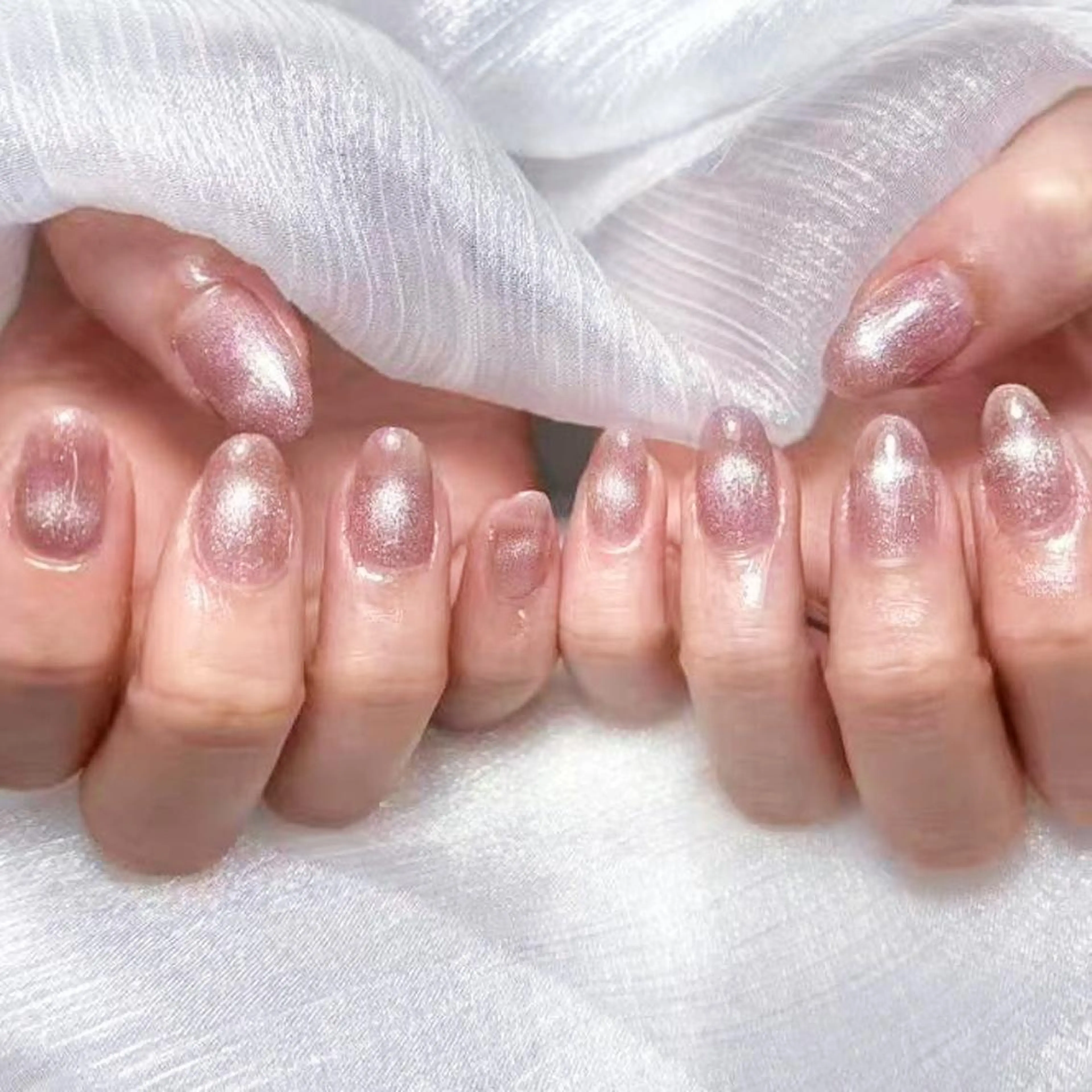 ネイル アートネイル オーロラネイル ガーリー キラキラネイル 韓国ネイル ハンドネイル DIAMOND 💅のネイルデザイン