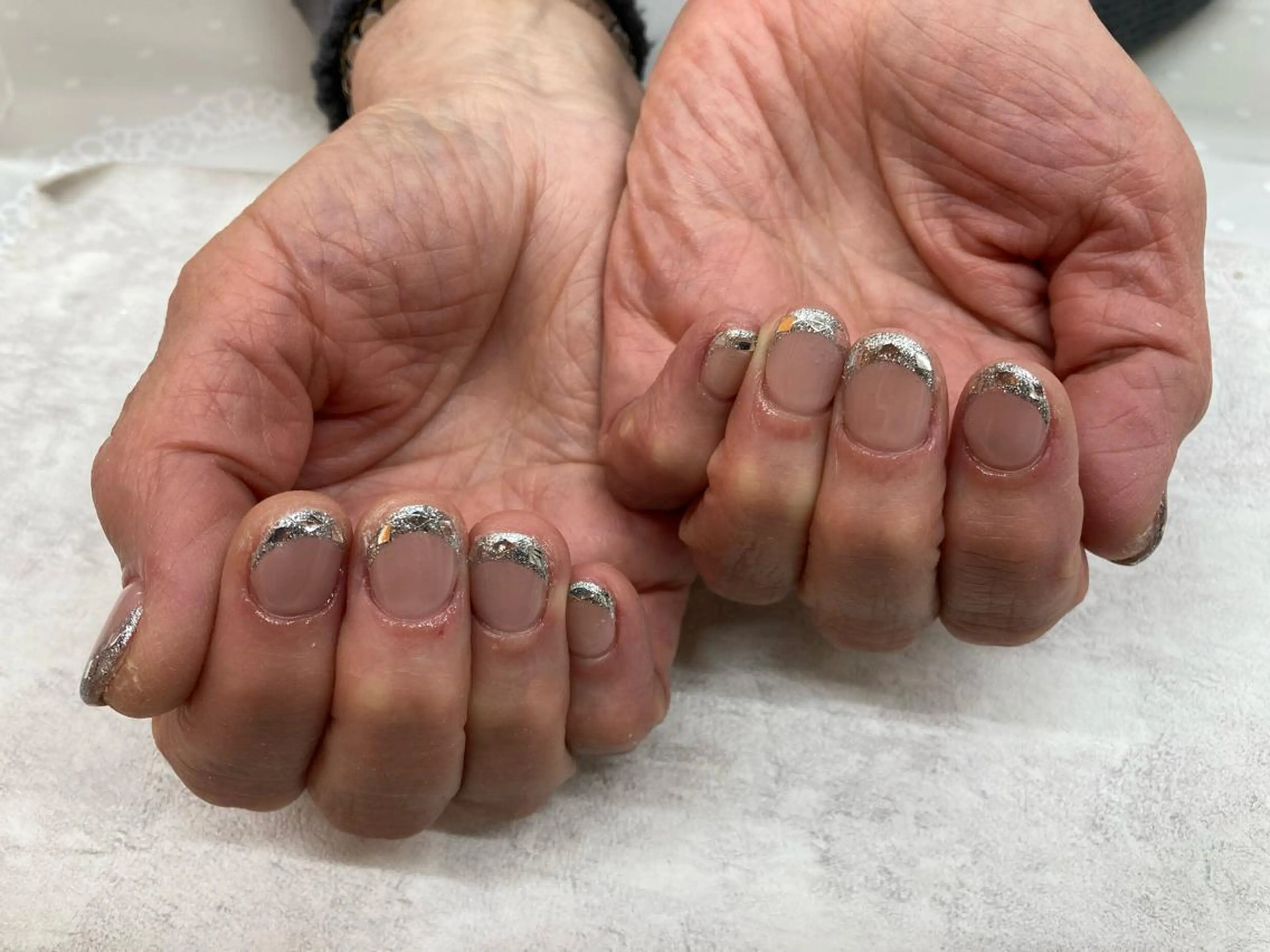 ネイル フレンチネイル ガラスフレンチ Maple所属・Maple saronのネイルデザイン