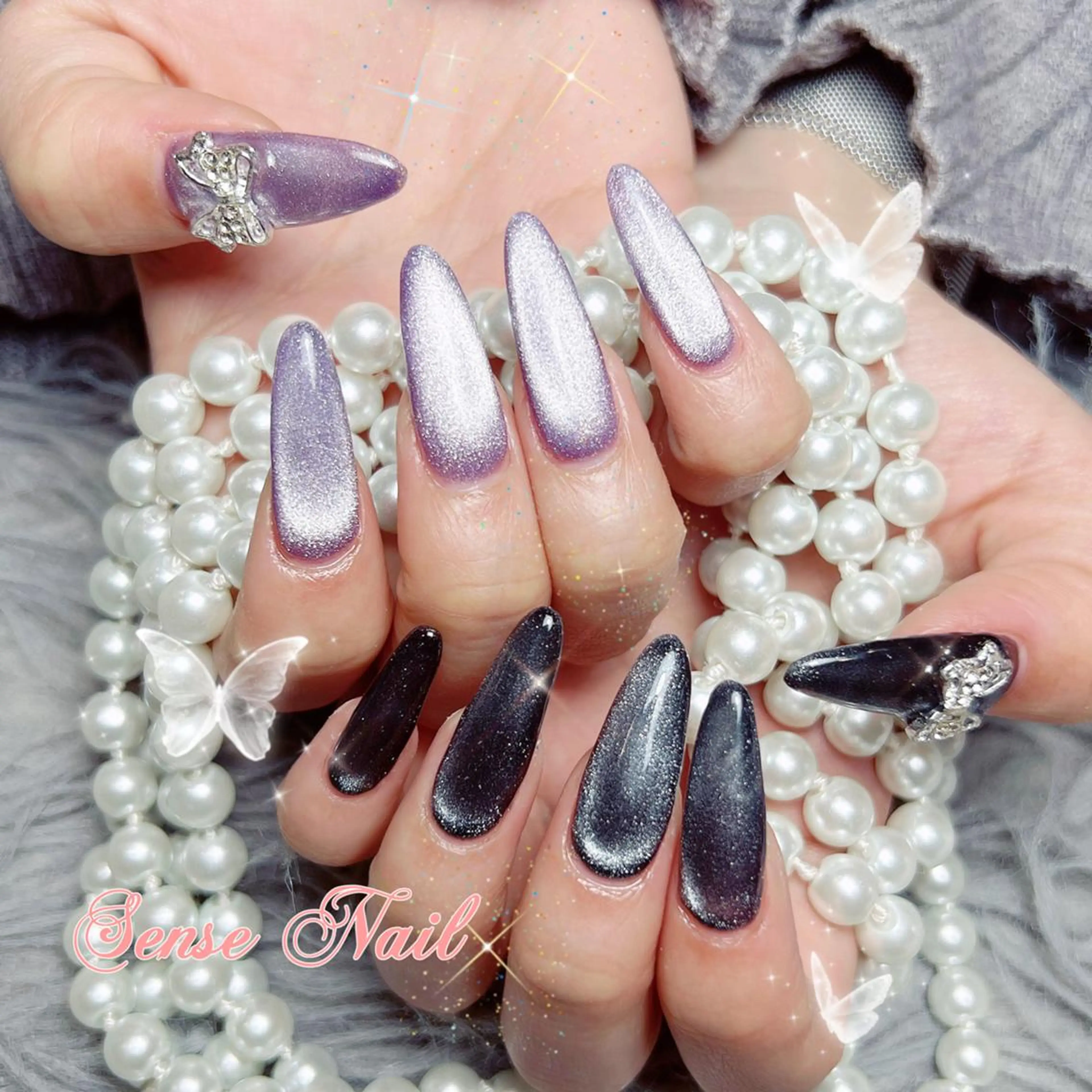 ネイル ロング ハンドネイル ハンドケア 🦋 Queenieのネイルデザイン