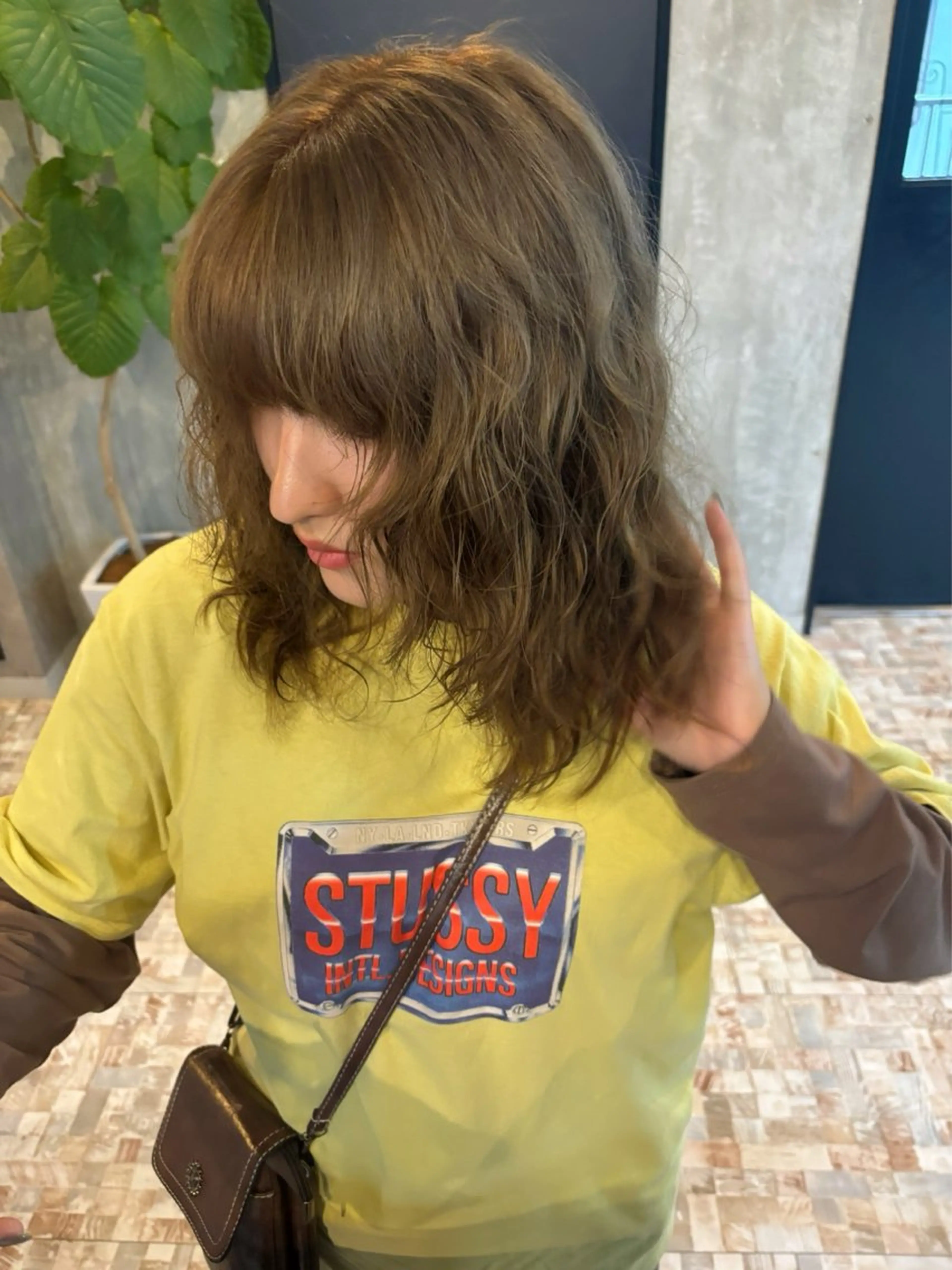 セミロング カラー パーマ ヘアカラー botan🪷☆*。 レ ナのヘアスタイル