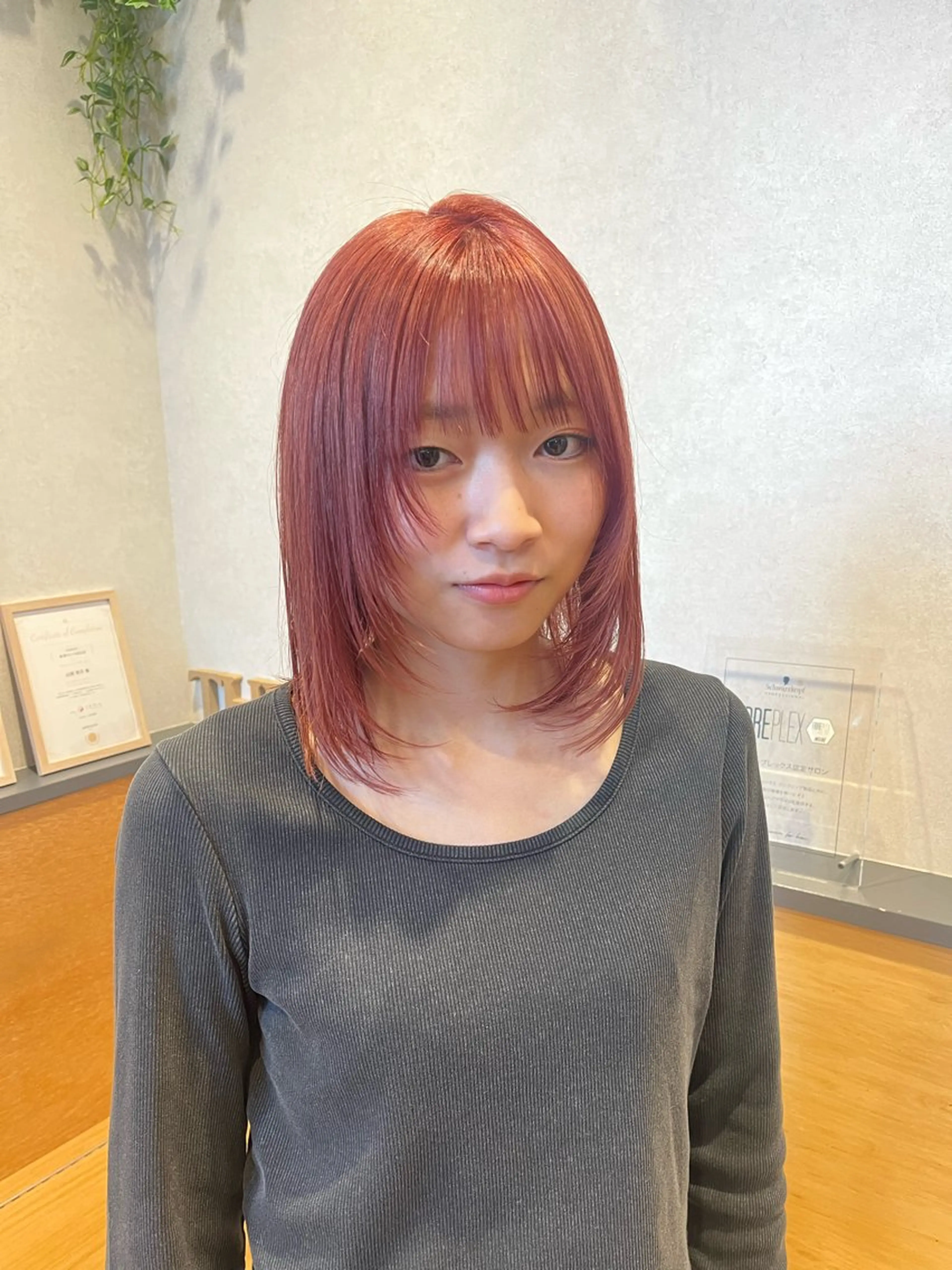 ミディアム ヘアカラー ナチュラル＊艶＊ 蒲生四丁目＊山保美月のヘアスタイル