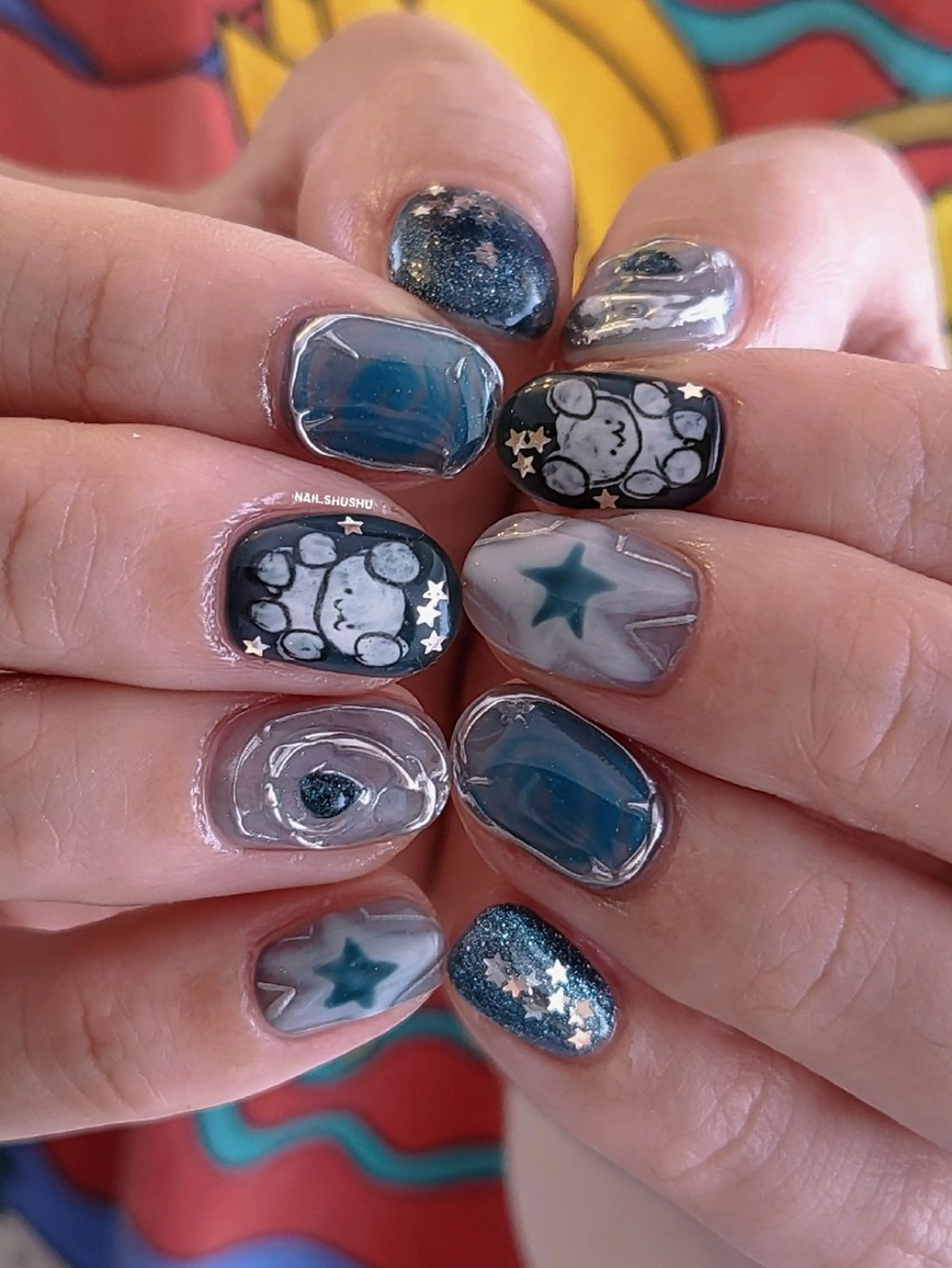 ネイル ハンドネイル 3dパーツ/流行り 👧shushu❤️のネイルデザイン