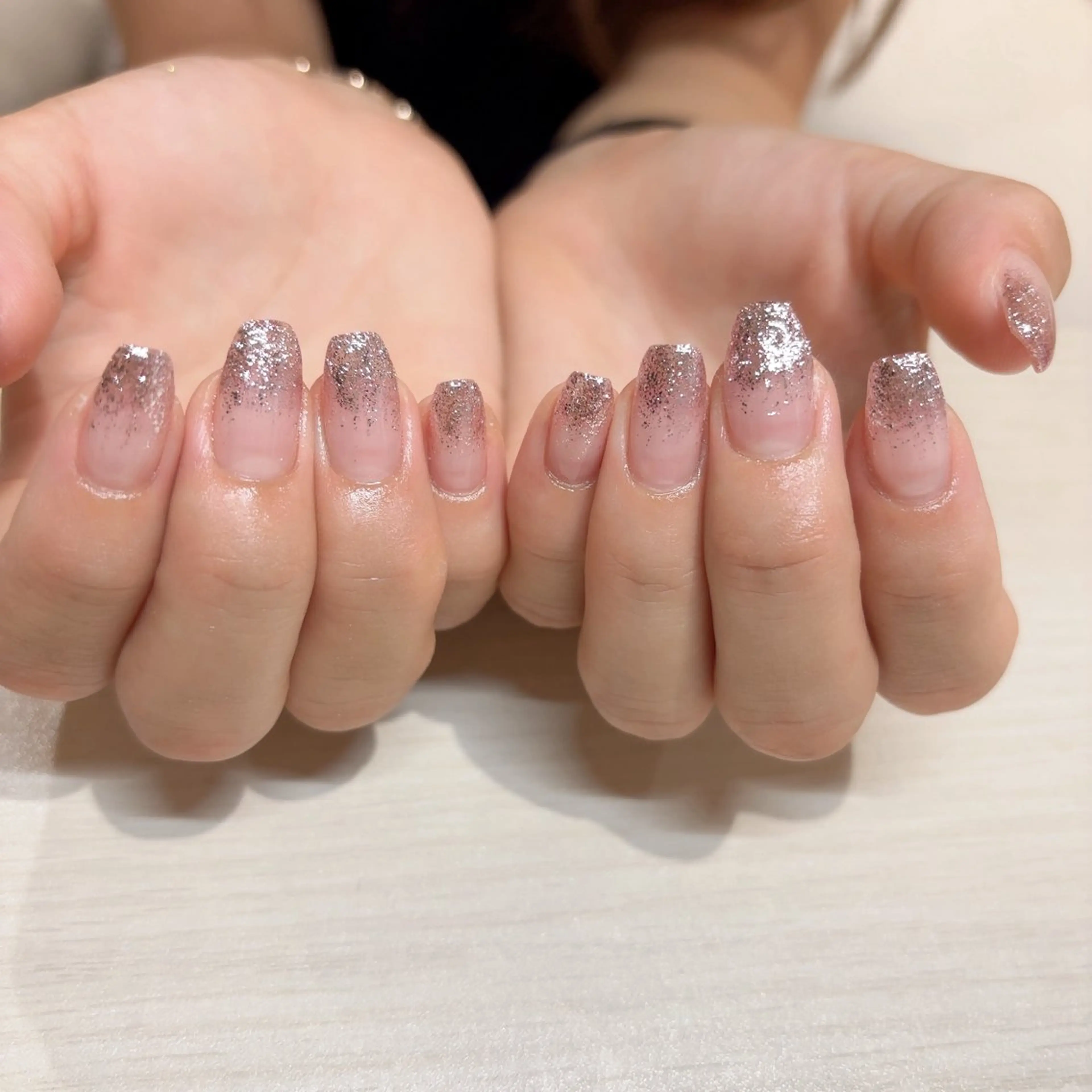 ネイル ラメ(グリッター) ラメグラデーション ハンドネイル beautiful meみくのネイルデザイン