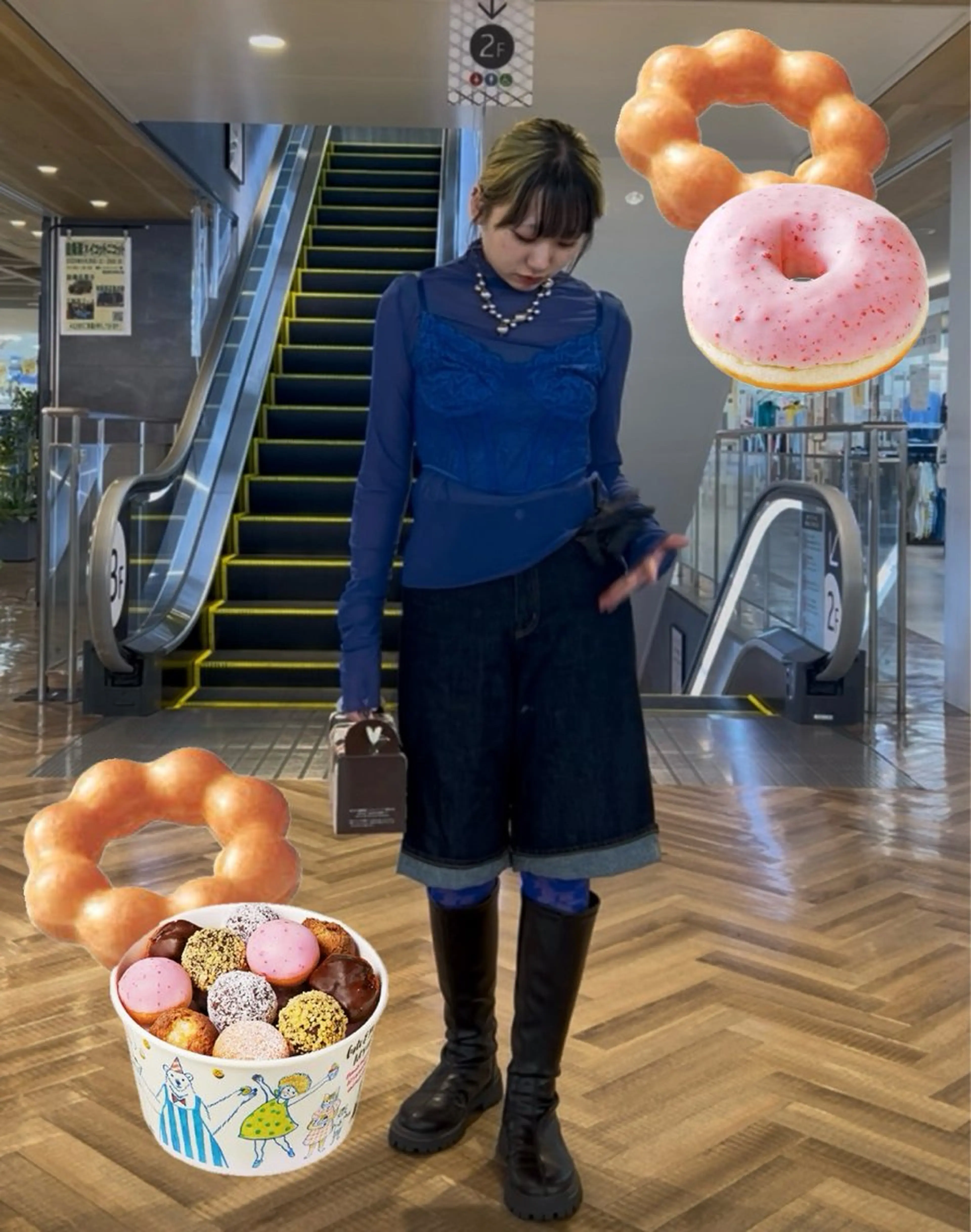 ミディアム カラー 岡山ハイトーン・ ルーツカラー/こもものヘアスタイル