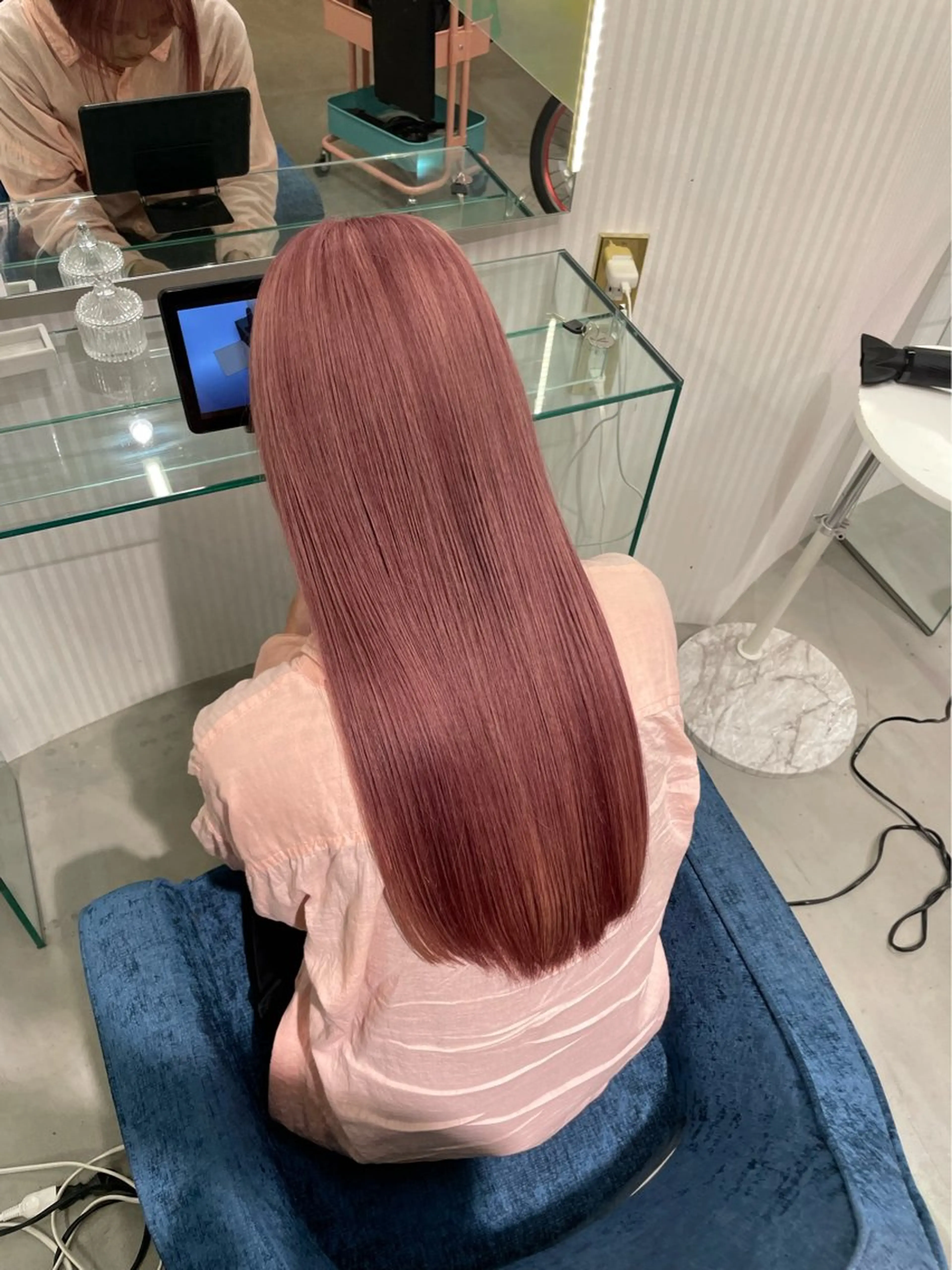 カラー ピンクカラー ヘアカラー 安井まゆ _Box mico.のヘアスタイル