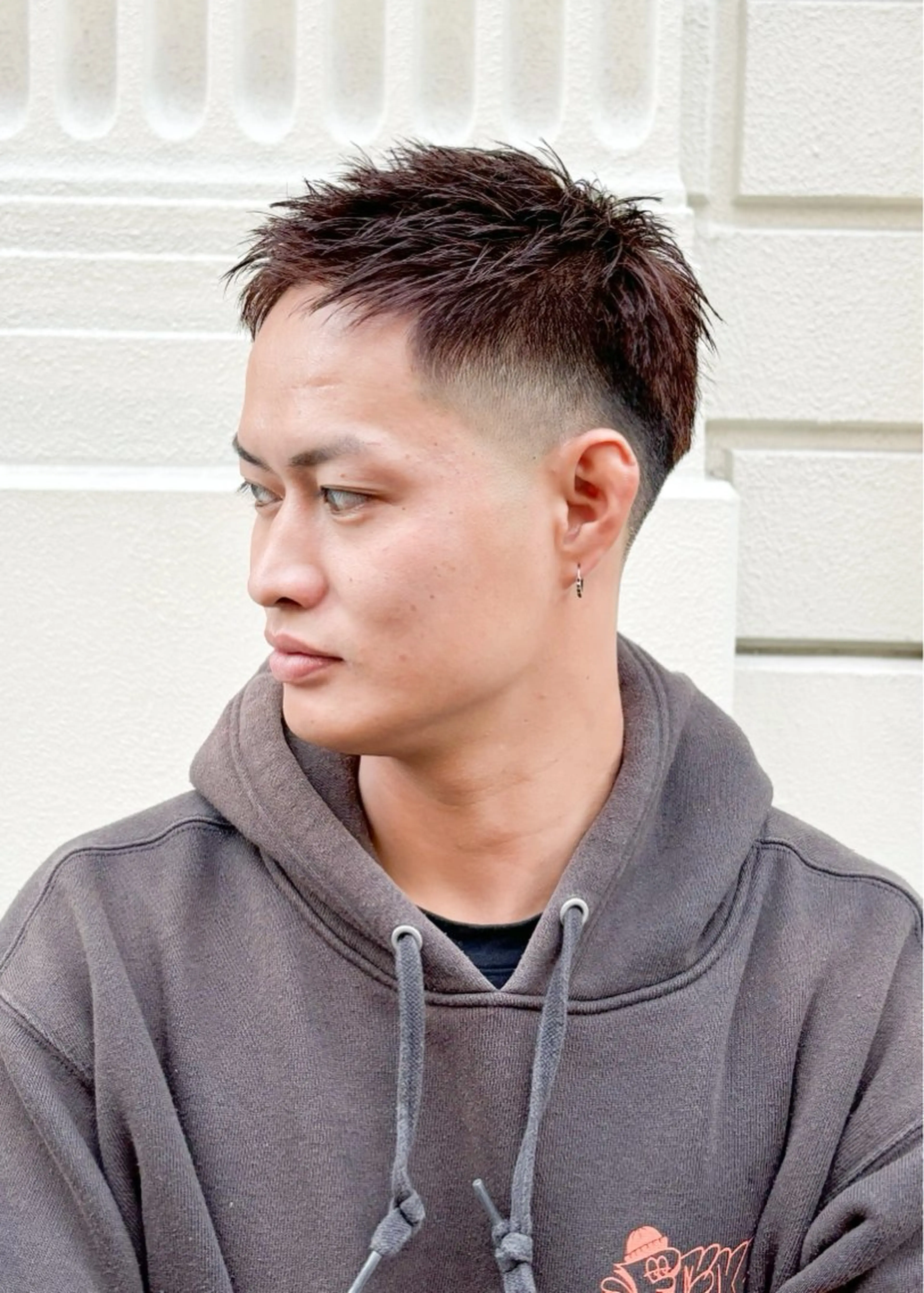 ショート カラー ブラウンカラー グラデーションカラー カット ヘアカラー DAD　BARBERSHOP所属・三宮メンズカット ヨシイッキのヘアスタイル