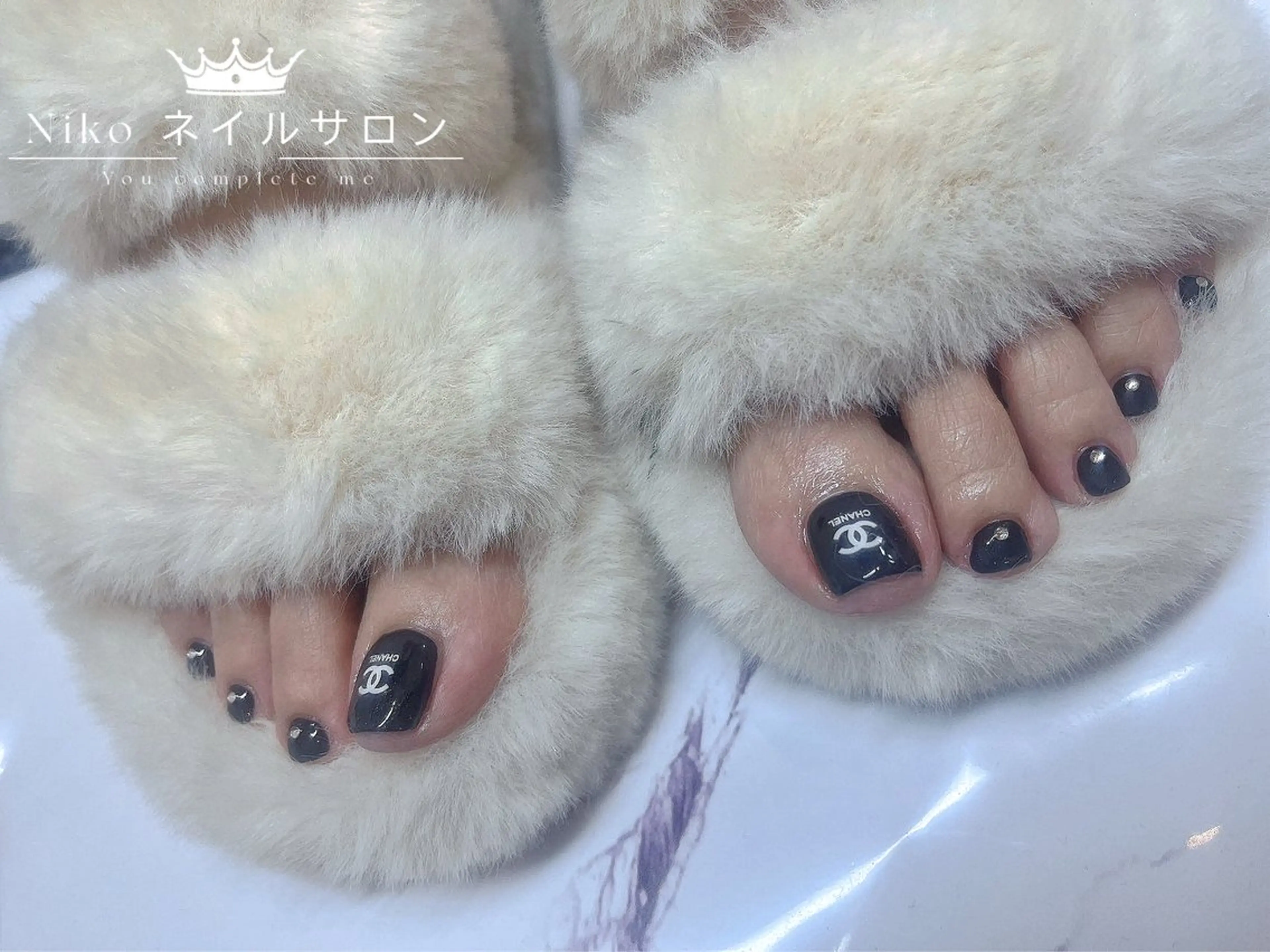 ネイル チークネイル 長さ出し フラッシュネイル フットネイル フレンチネイル Niko Nail salon 銀座本店のネイルデザイン