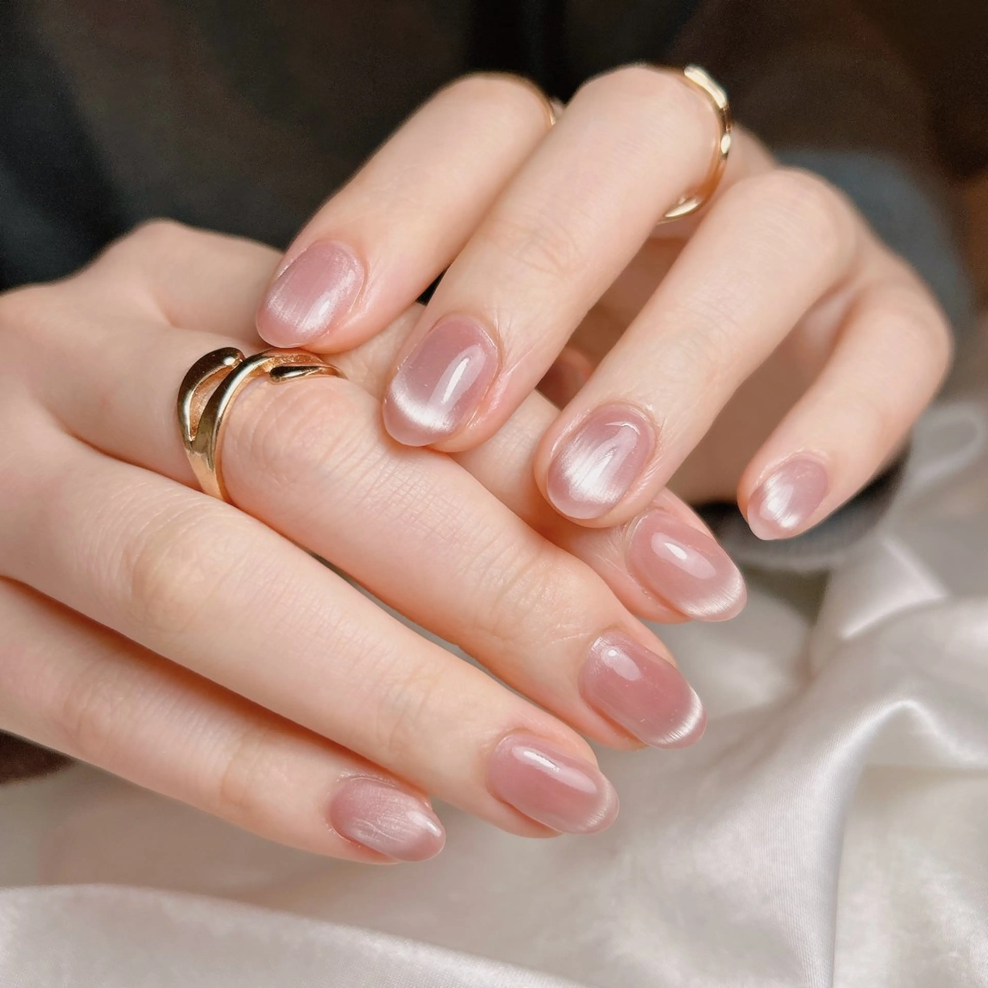 ネイル フレンチネイル マグネットネイル マグネットフレンチ ハンドネイル junna 金山.東別院.上前津のネイルデザイン