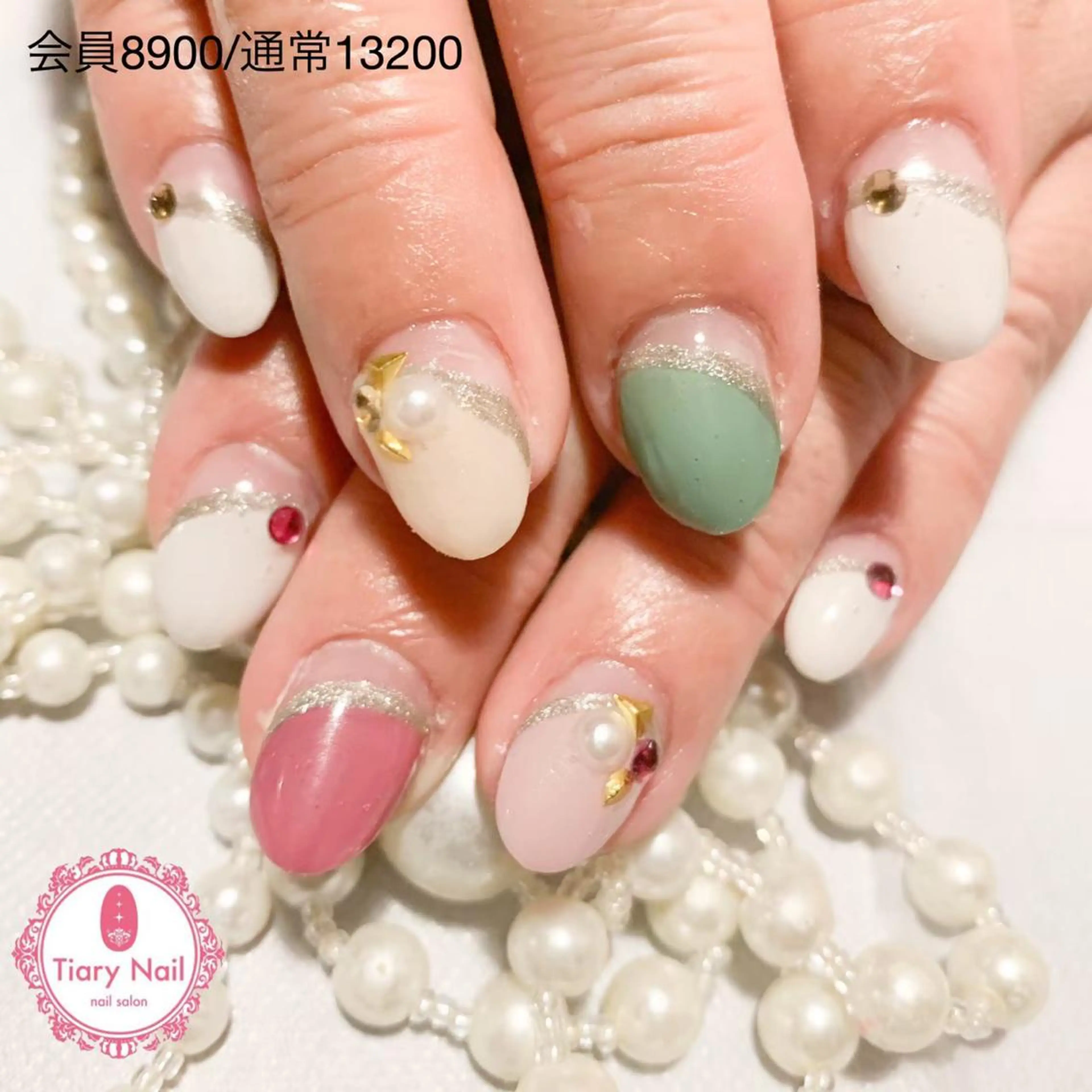 ネイル 💗🪽Tiary Nail🪽💗のネイルデザイン