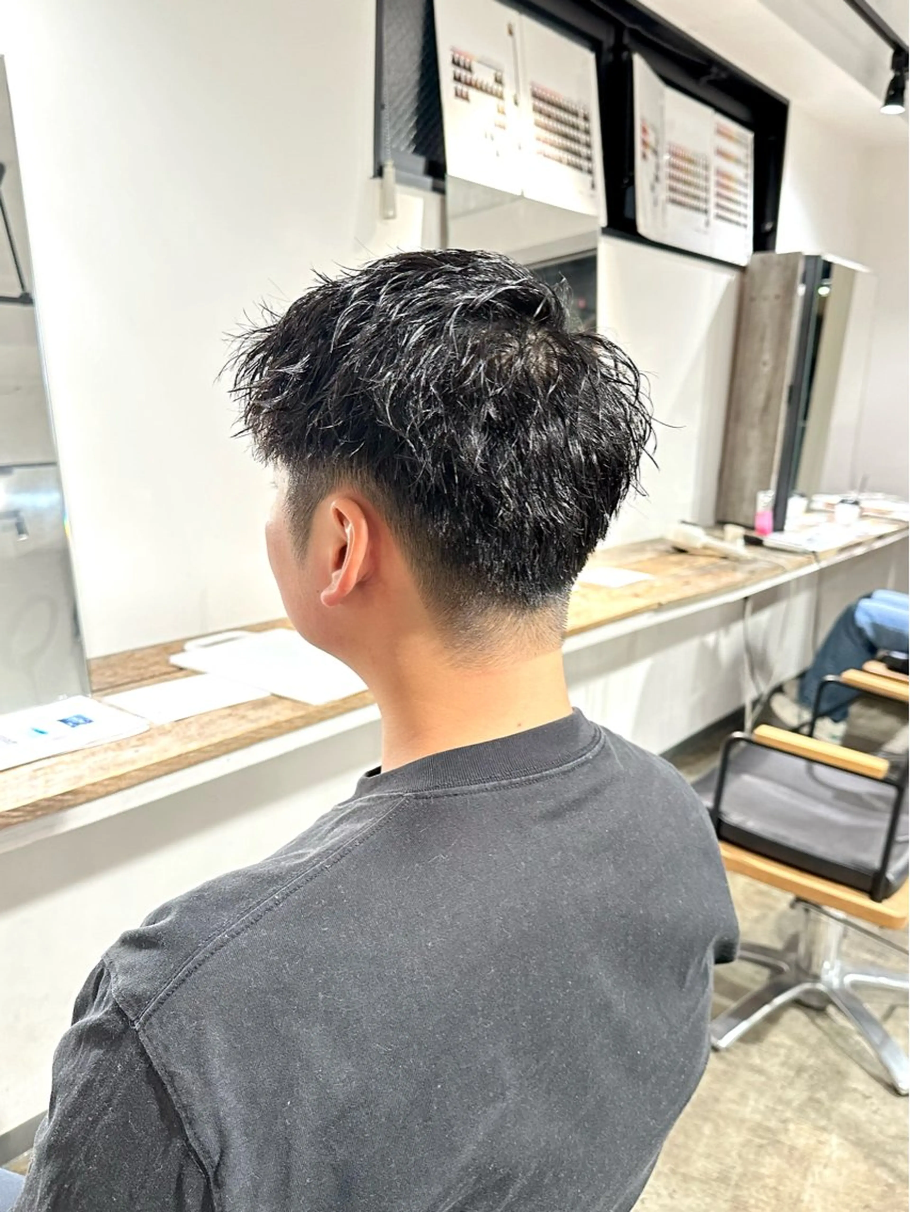 メンズ フェードカット メンズパーマ スパイキーショート 刈り上げ カット 骨格補正施術/メンズ 専門美容師/YUYAのヘアスタイル