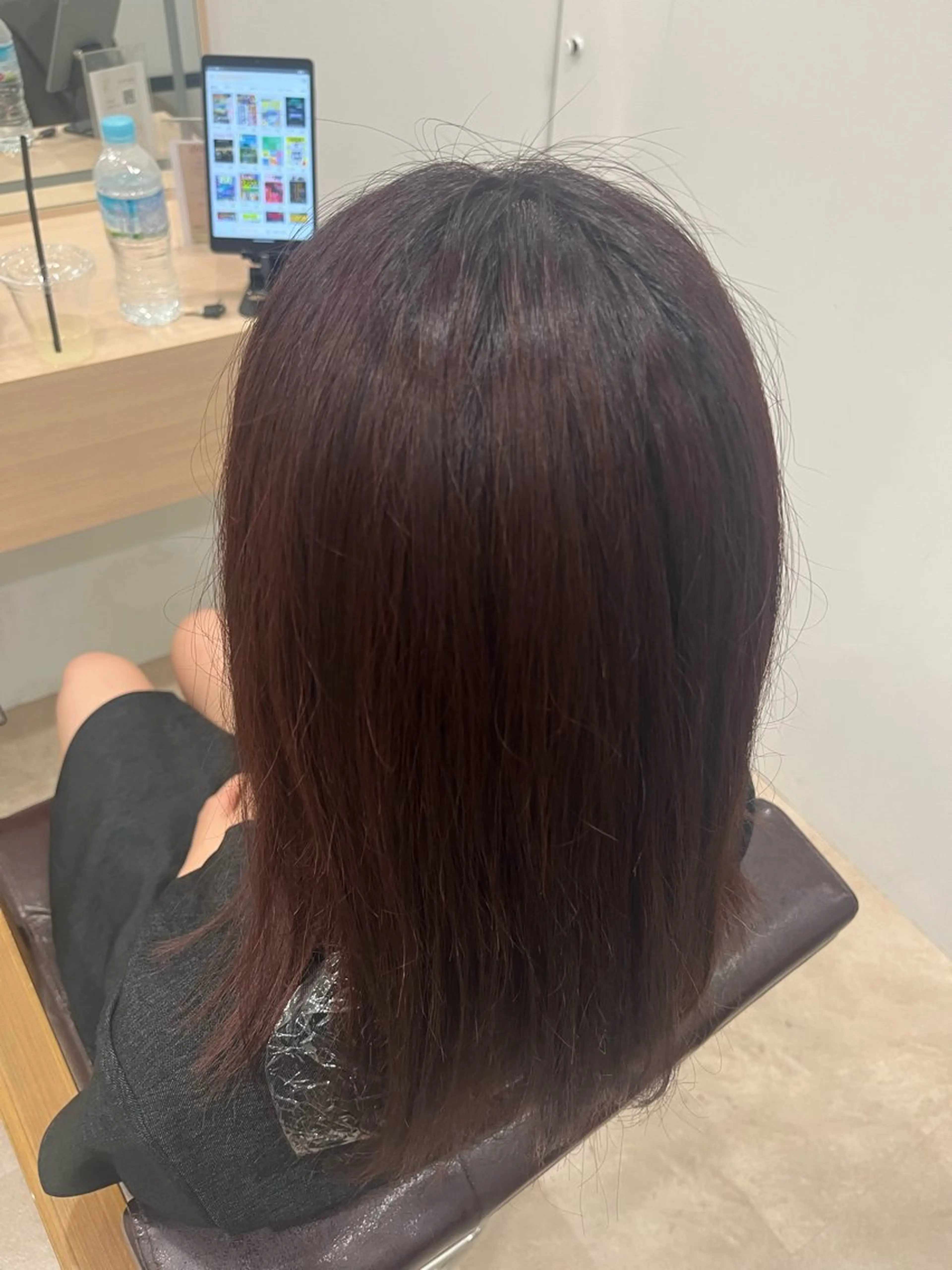 ミディアム カラー ブラウンカラー ピンクカラー Little福岡 ‪🍀アイのヘアスタイル