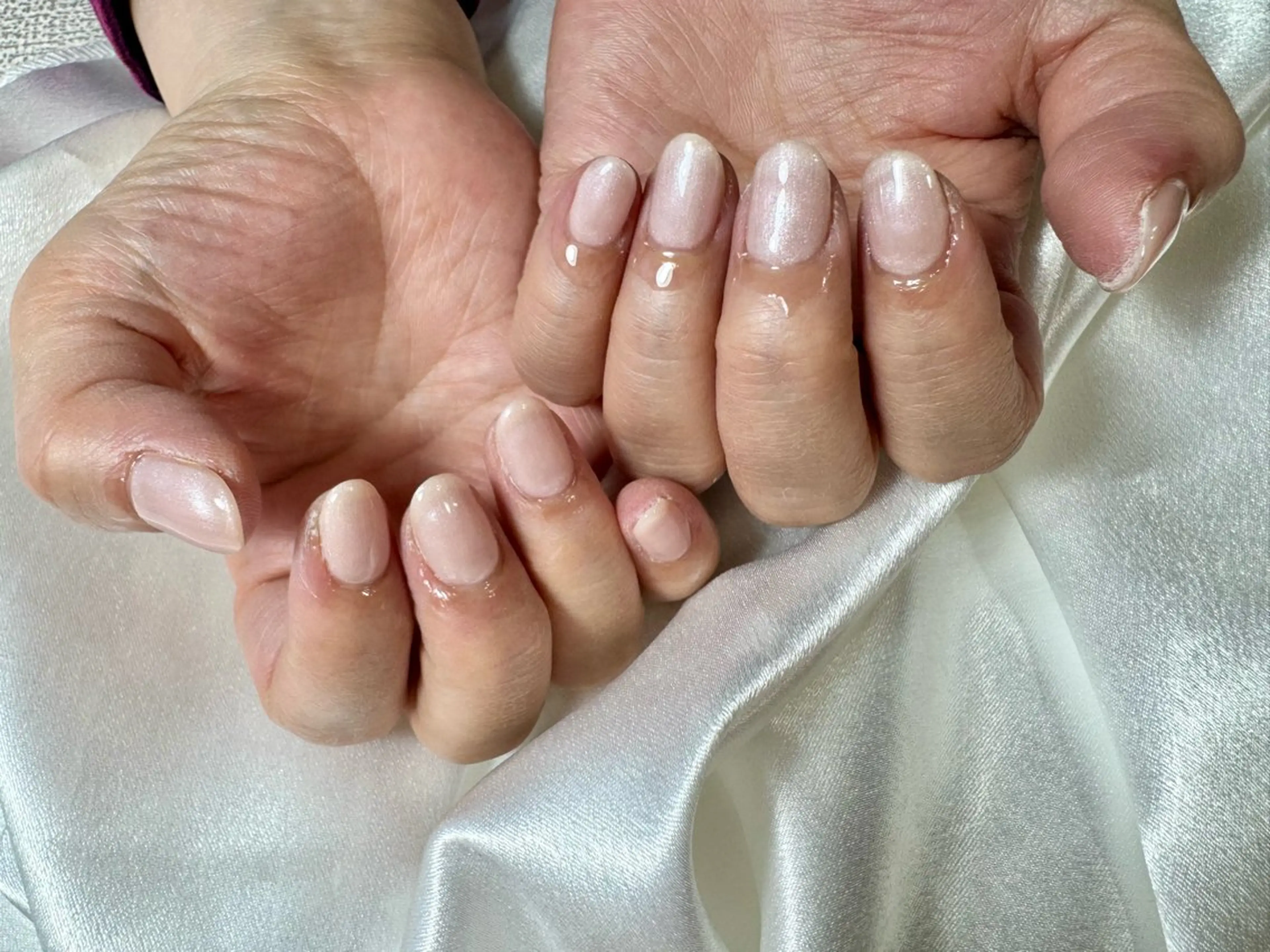 ネイル オーロラネイル 桜ネイル フラワーネイル フットネイル フレンチネイル ハンドネイル kikinail 溝の口のネイルデザイン