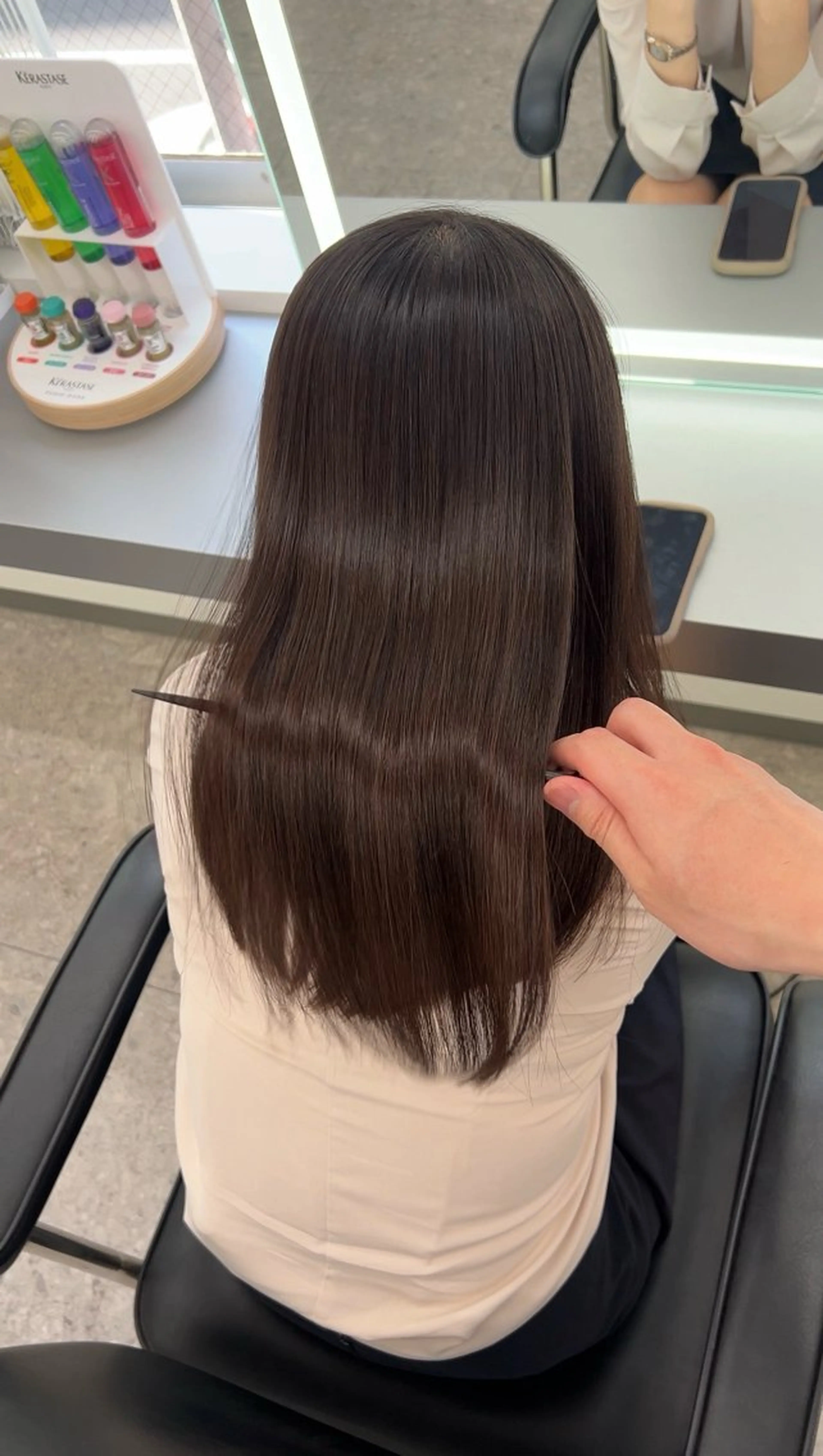 ロング カット ヘアカラー 縮毛矯正 トリートメント 髪質改善ストレート Kantaのヘアスタイル