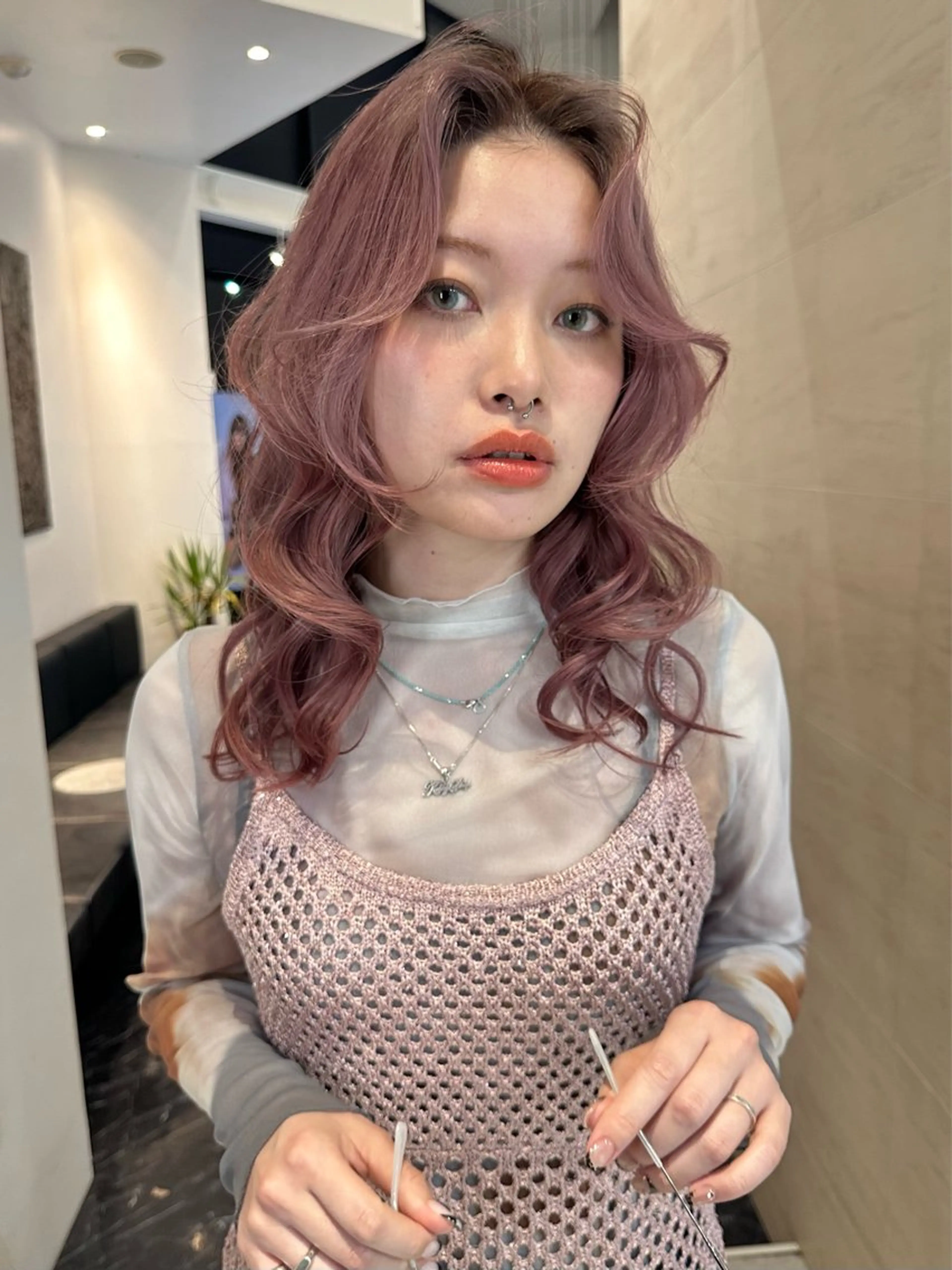 ロング カラー カット ヘアカラー トリートメント Hana ハイトーン🕯🩰のヘアスタイル