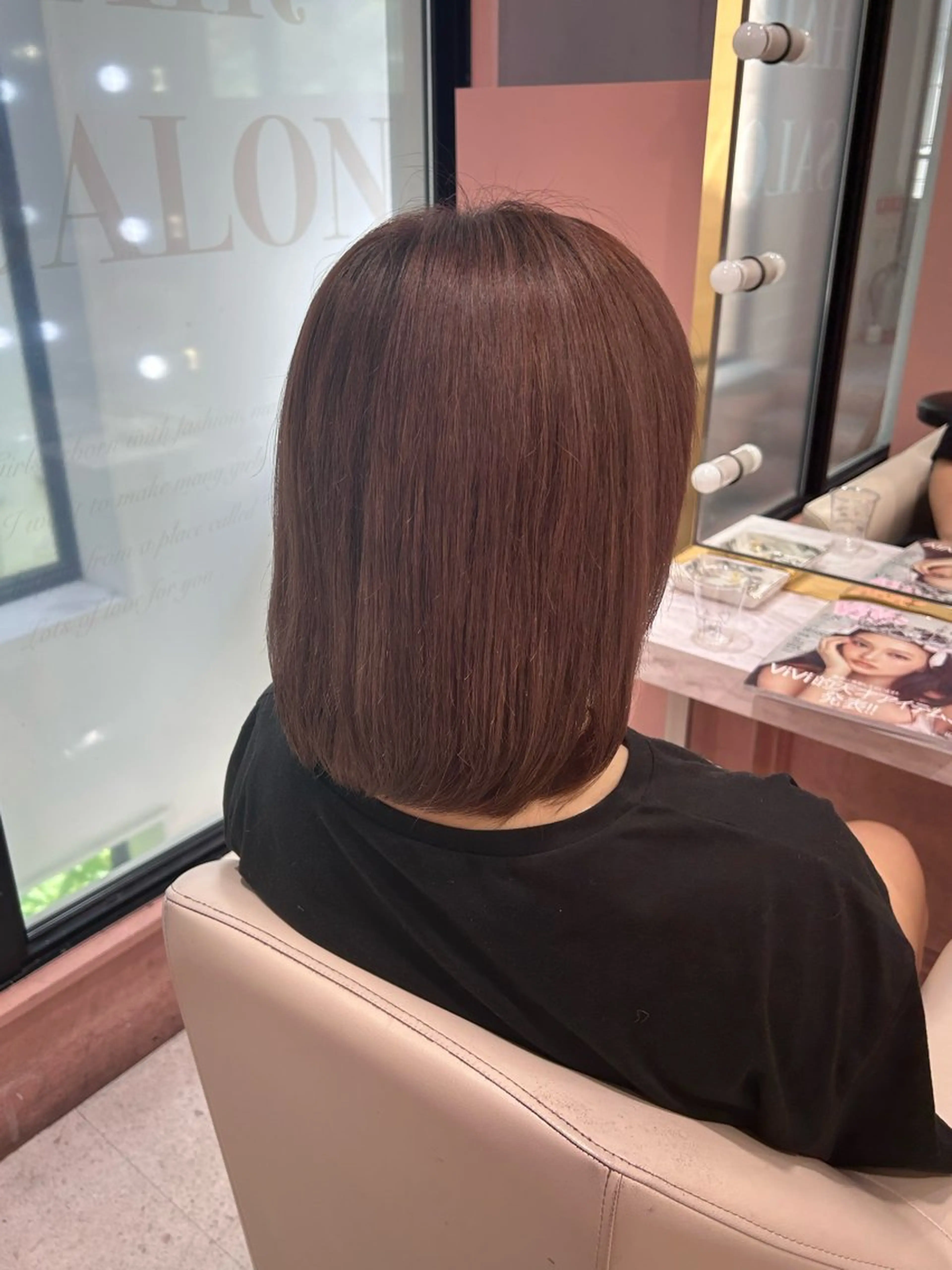 ショート カラー ブラウンカラー ピンクカラー Cherie所属・Chérie Honokaのヘアスタイル