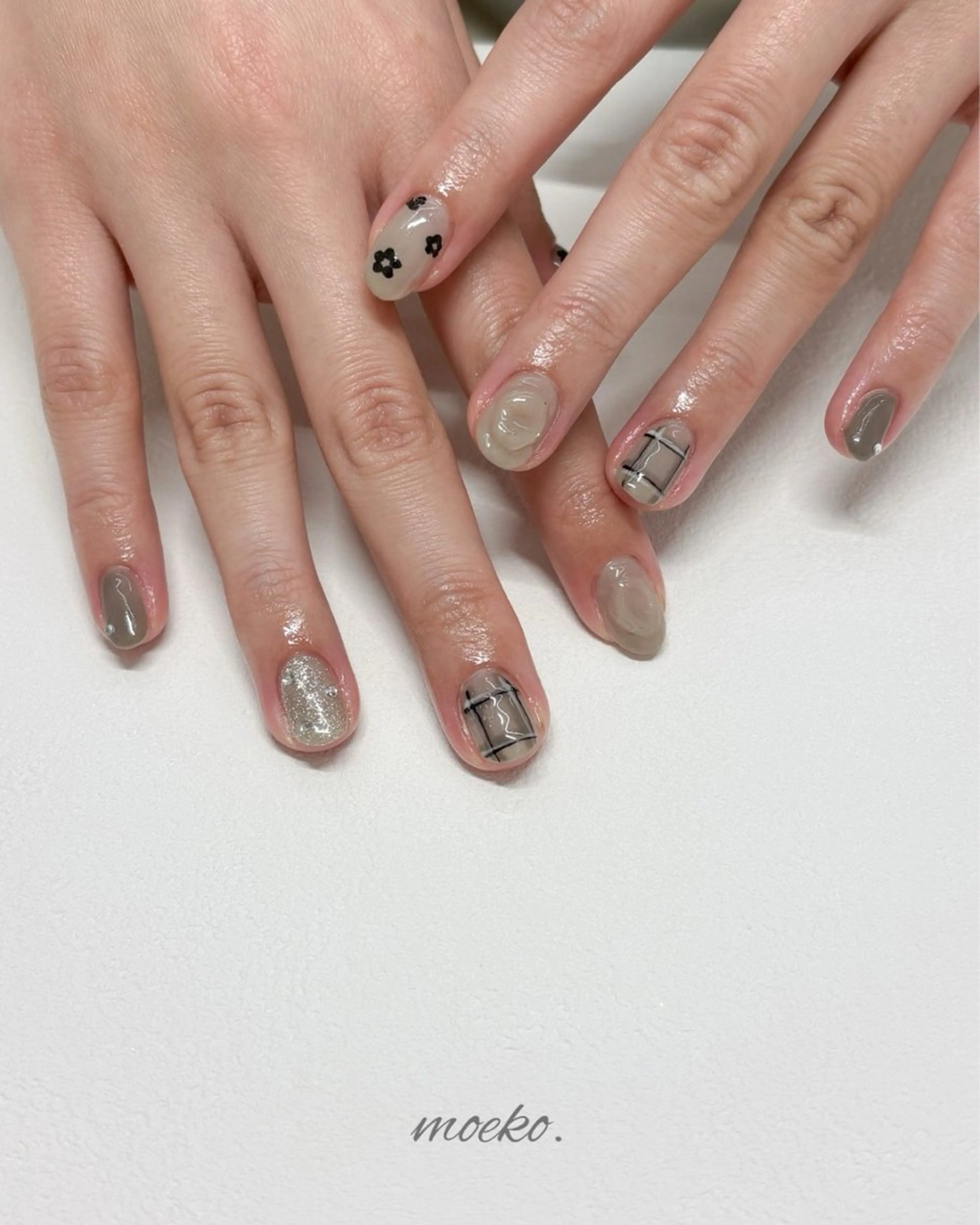 ネイル 持ち込み ハンドネイル moeko nailのネイルデザイン