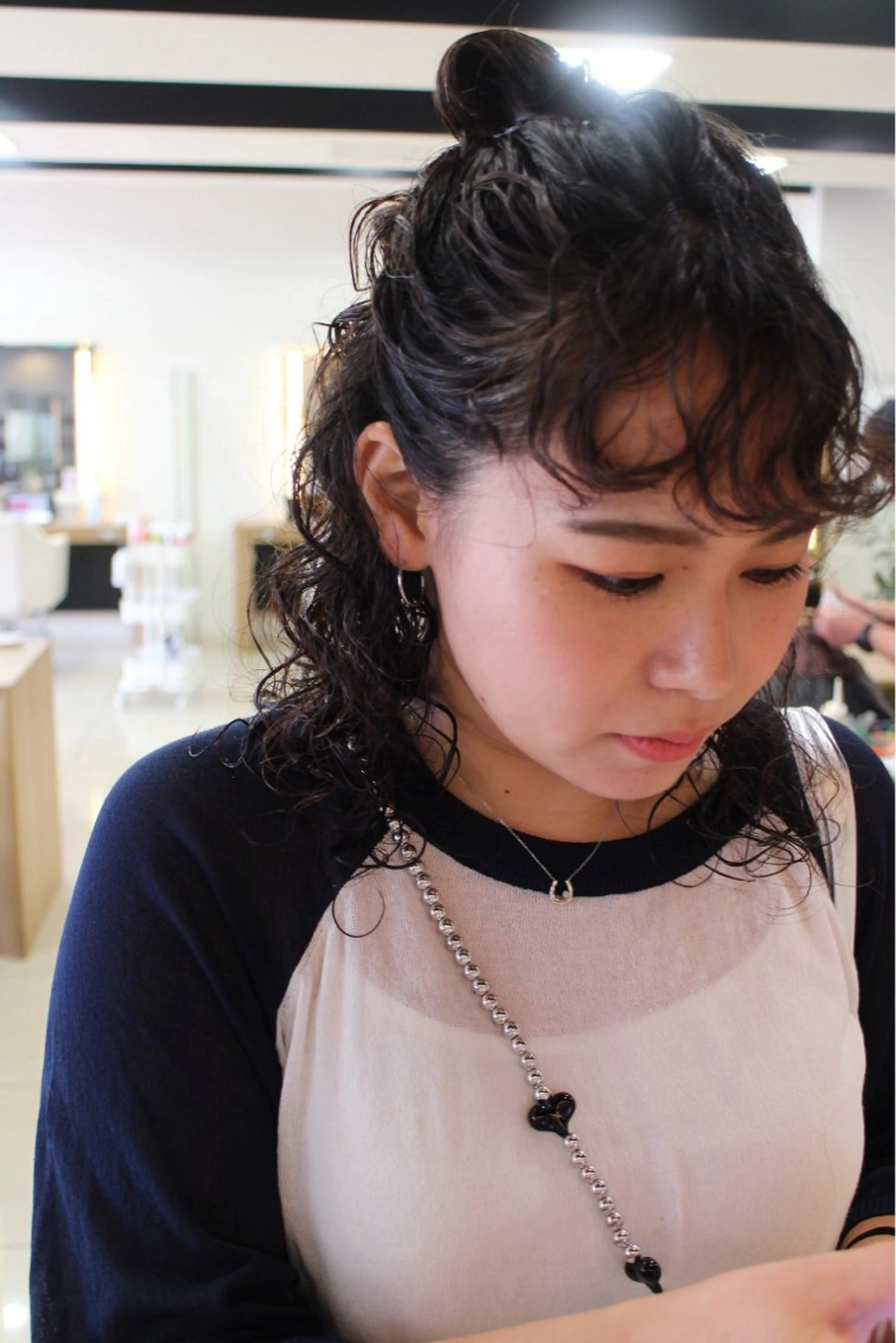 ミディアム パーマ カーリーパーマ/ 透明ｶﾗｰ/MIKUのヘアスタイル