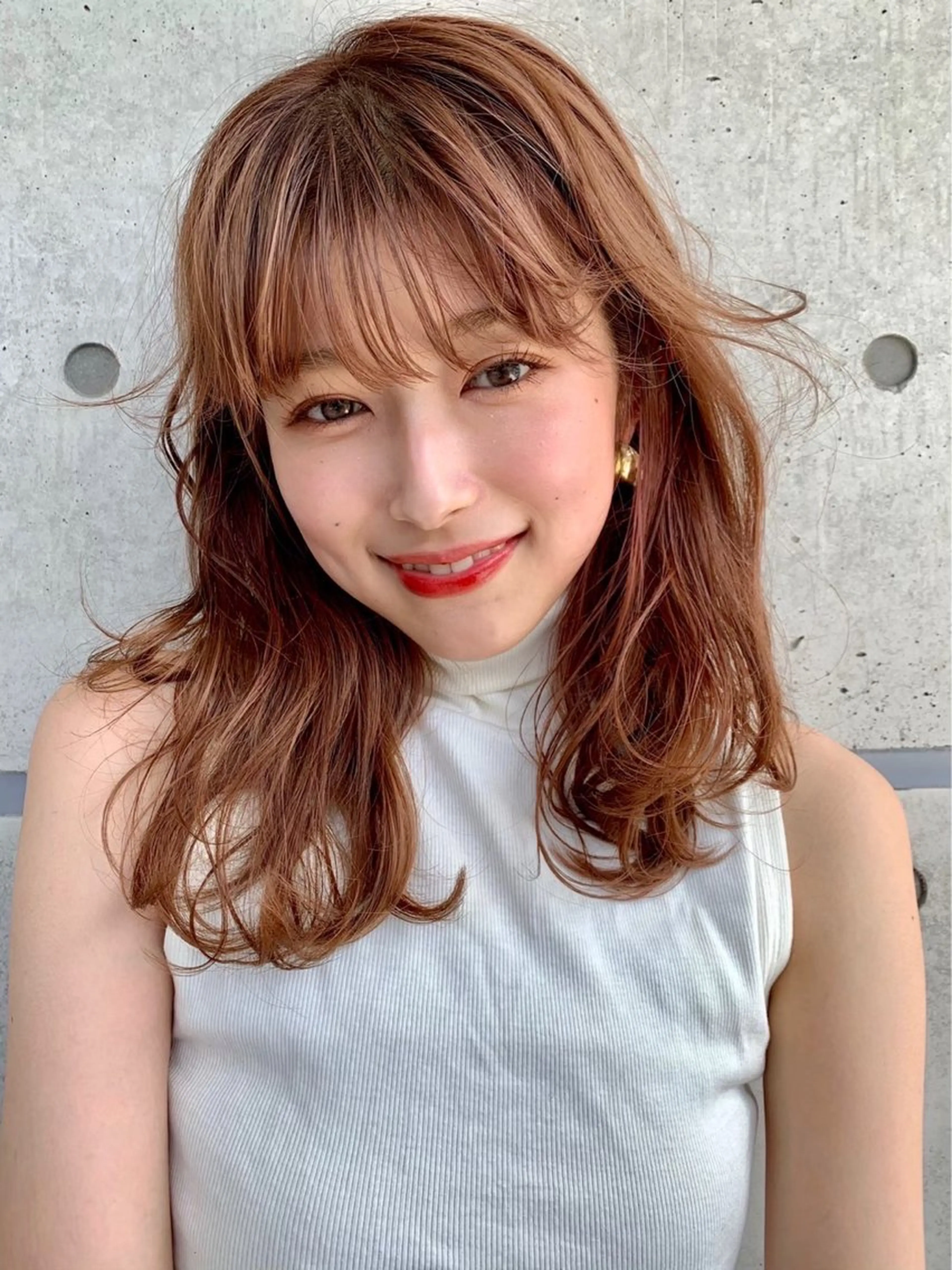 セミロング カット ヘアカラー トリートメント 🌿透明感赤み消し Keishin🌿のヘアスタイル