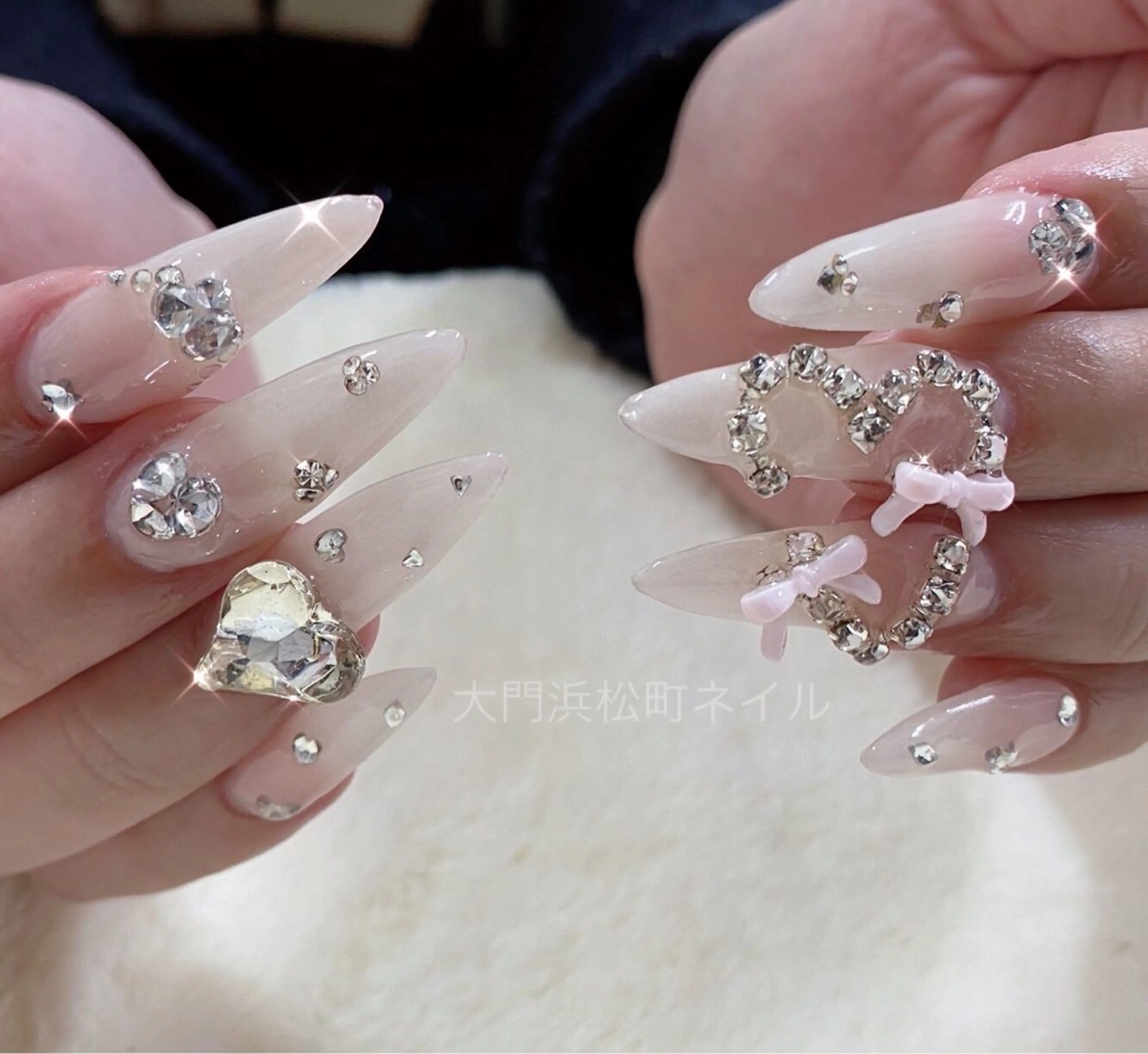 ネイル ボルドー フレンチネイル ガラスフレンチ マグネットネイル ミラーネイル ハンドネイル 大門浜松町 ネイルのネイルデザイン