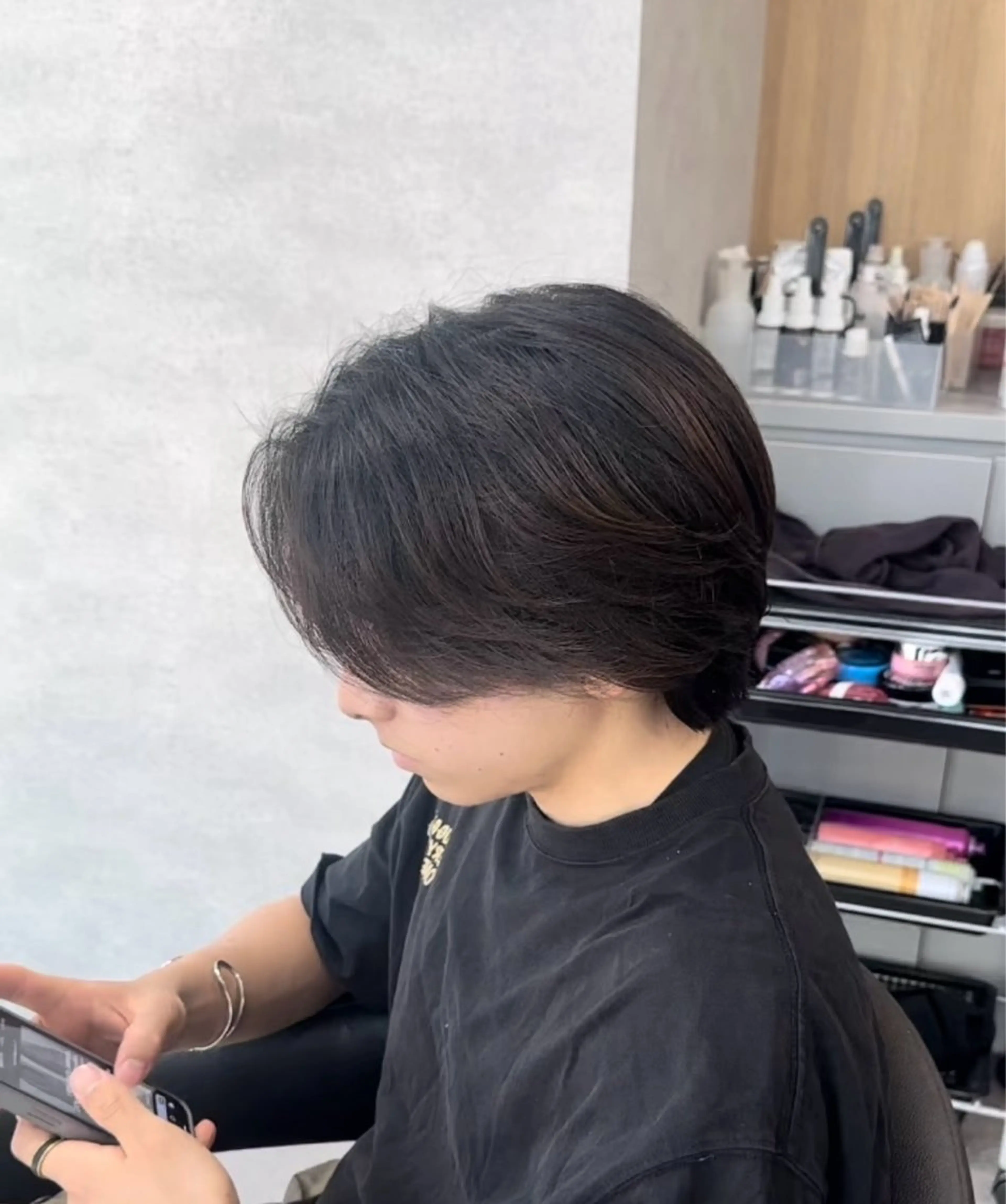 ショート カラー パーマ ハイライトカラー メッシュ ハイライト ショートヘア 縮毛矯正 福井祥太／海外風 /プードルパーマのヘアスタイル