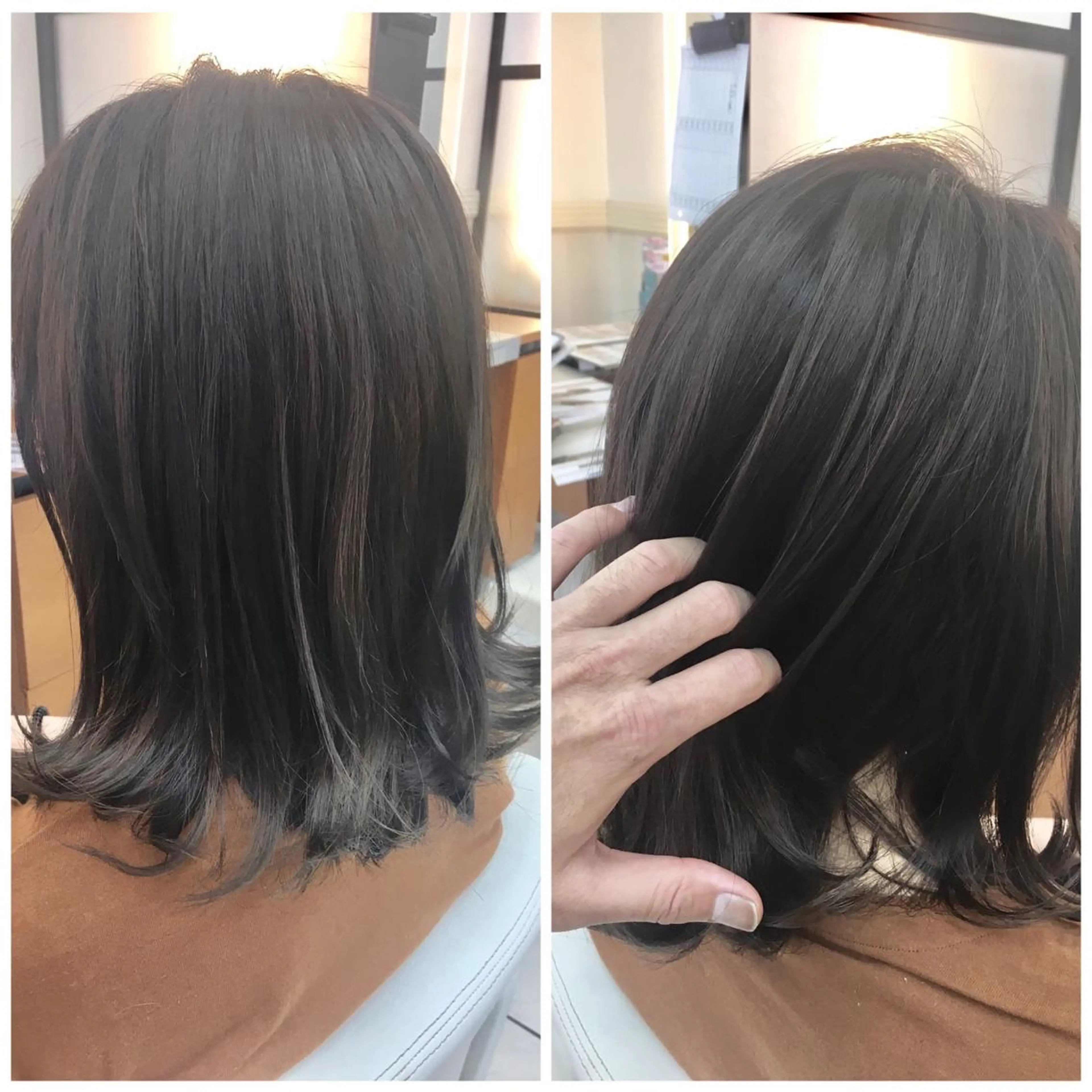 カラー アッシュ バレイヤージュ イルミナカラー ラベンダーカラー ラベンダーアッシュ カット ヘアカラー N° jillva ♦️川端裕司♦️のヘアスタイル
