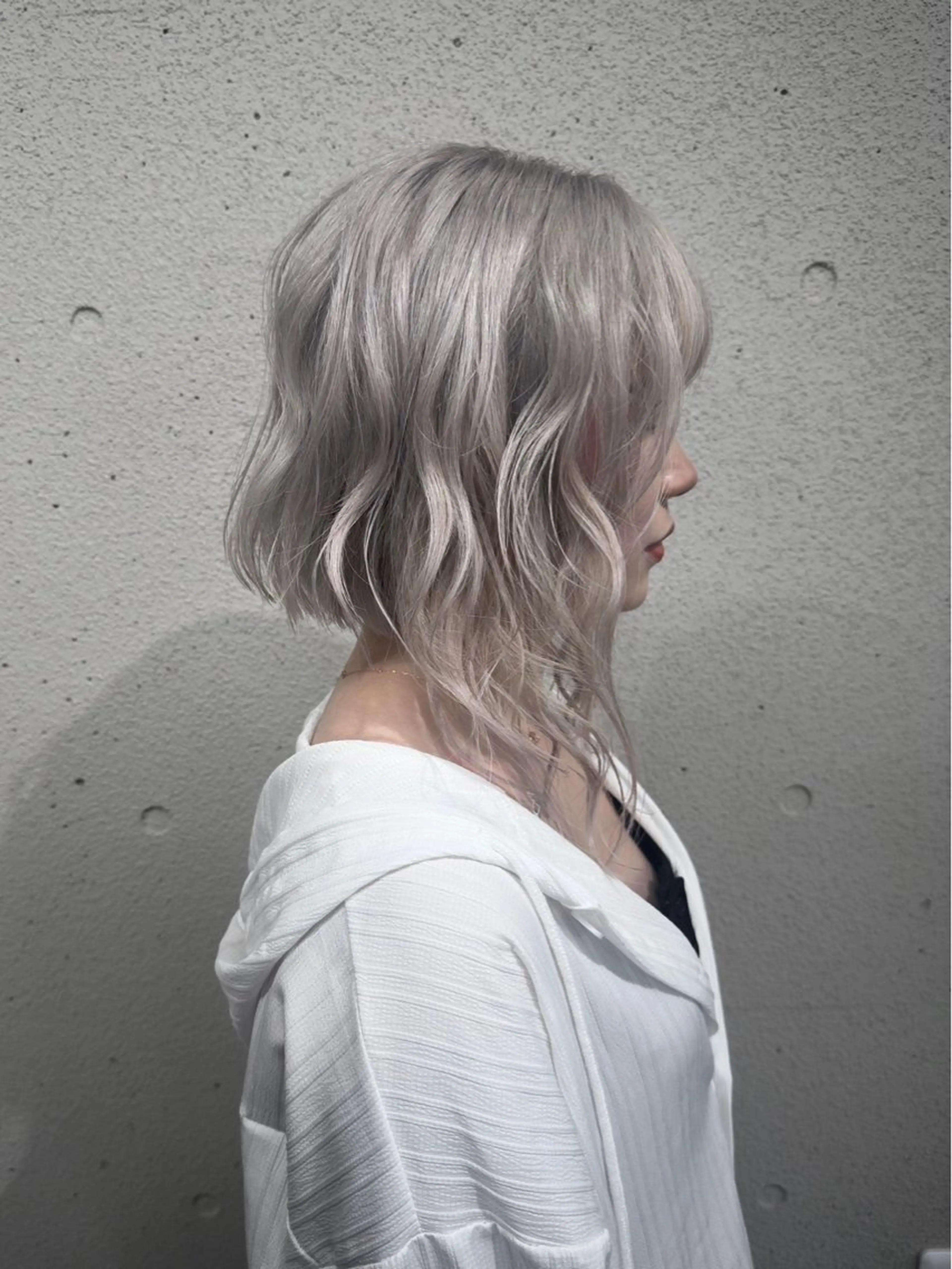 ミディアム カラー 黒髪 ブリーチ ケアブリーチ 透明感カラー ダブルカラー 透明感ダブルカラー/ 諸岡ひばりのヘアスタイル