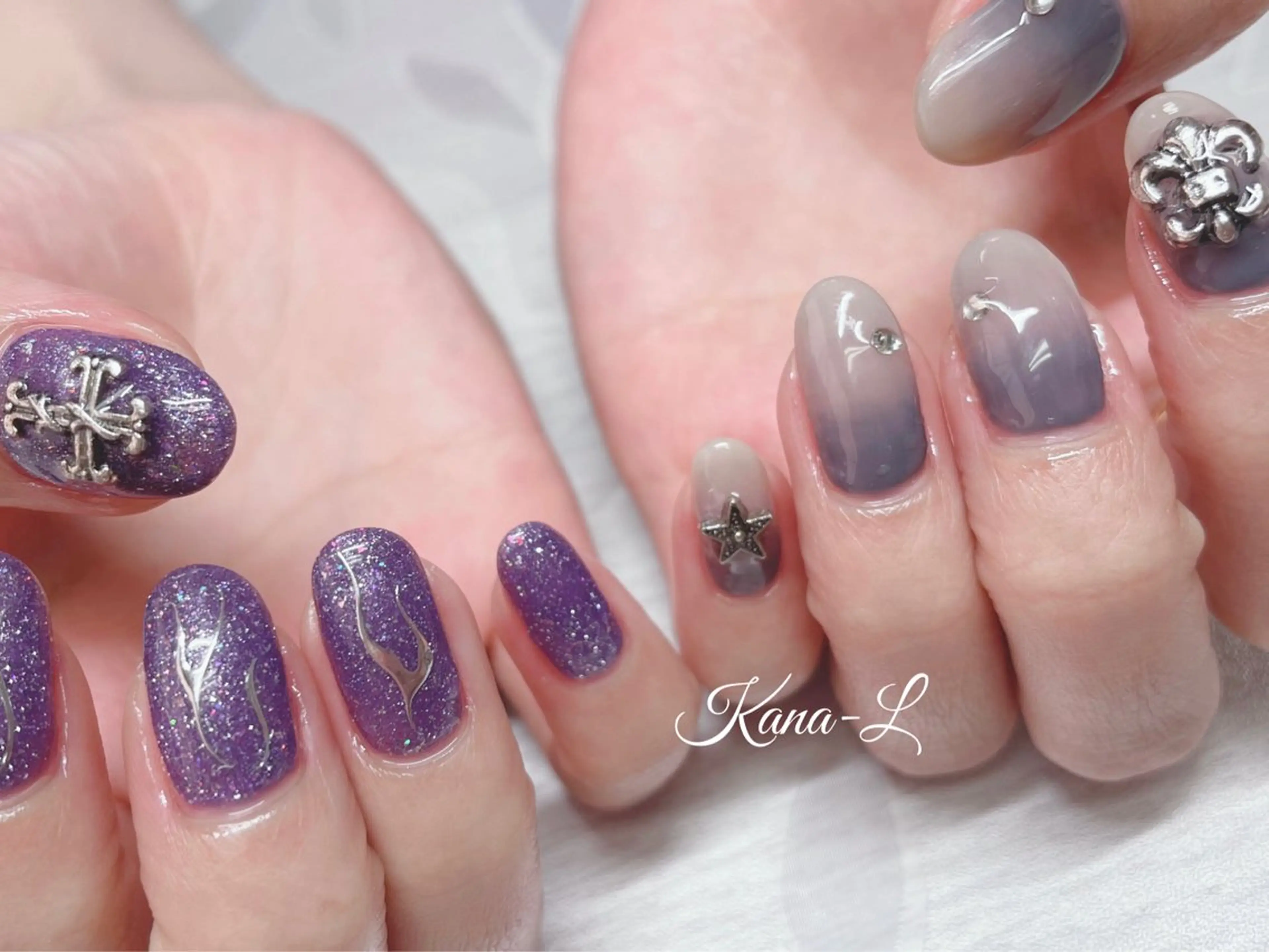 ネイル フラッシュネイル ジェルネイル グラデーション 韓国ネイル パラジェル 芦辺 香奈のネイルデザイン