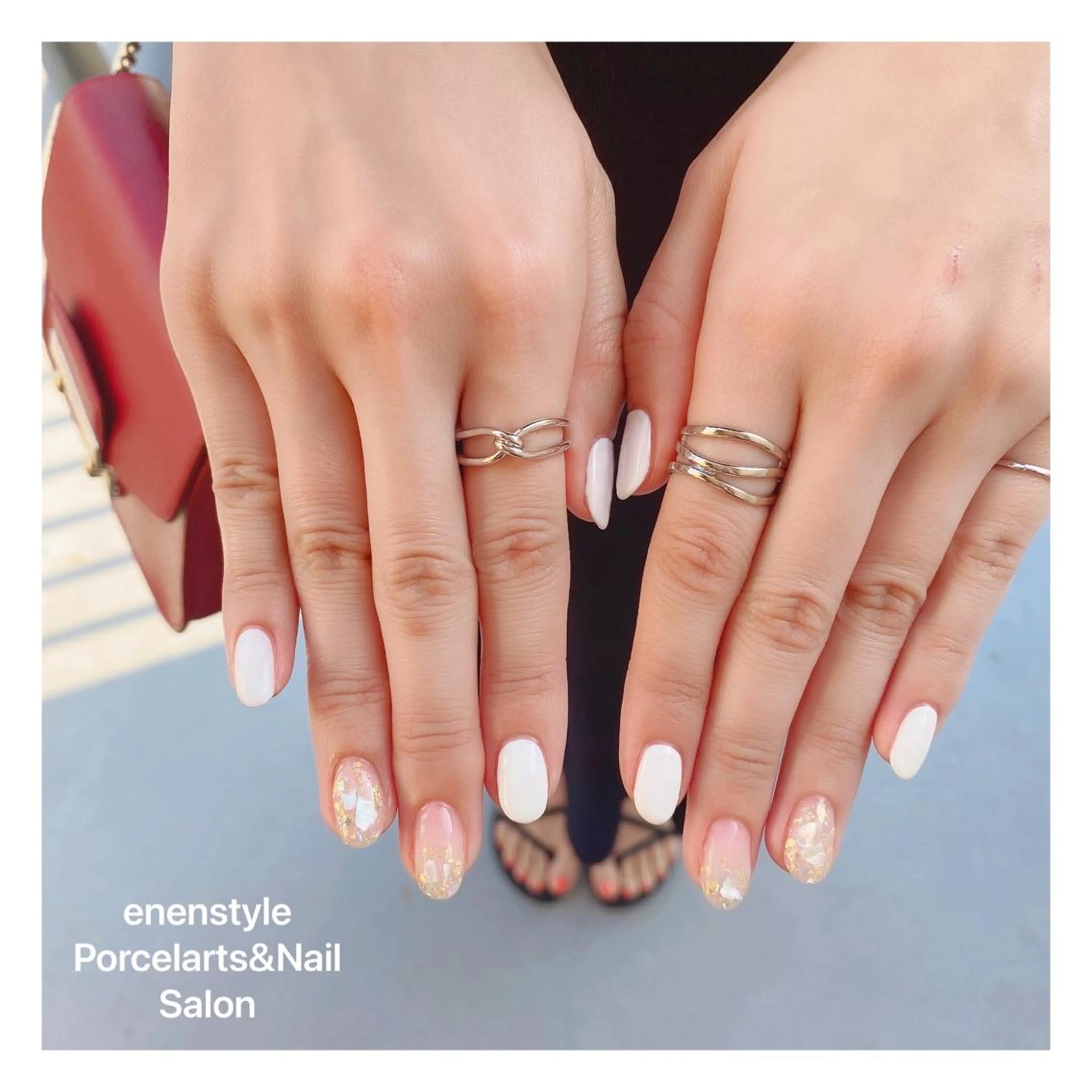 ミディアム ネイル ハンドネイル 👑enen style👑のネイルデザイン