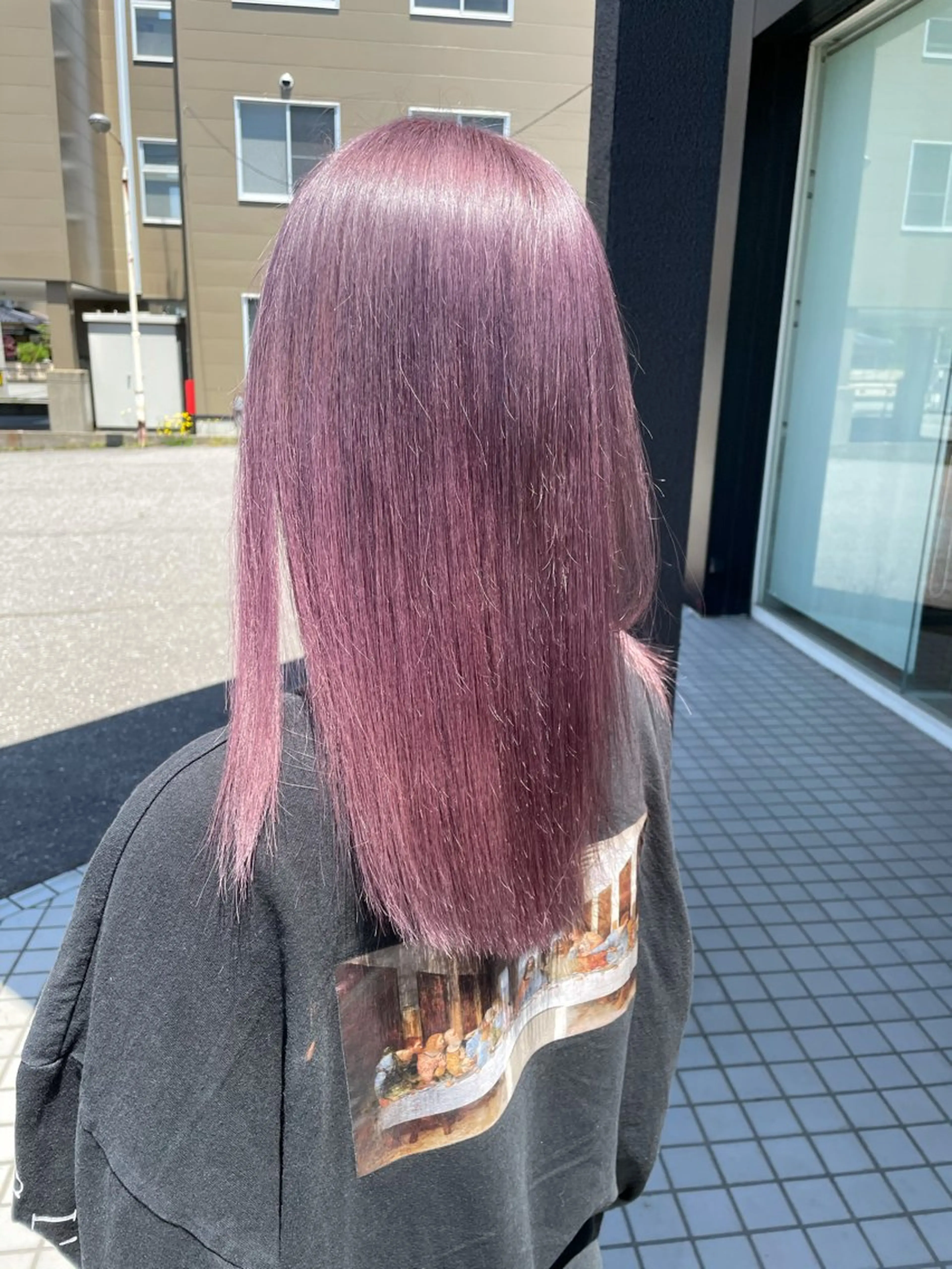 セミロング ヘアカラー 岡本 健秀のヘアスタイル