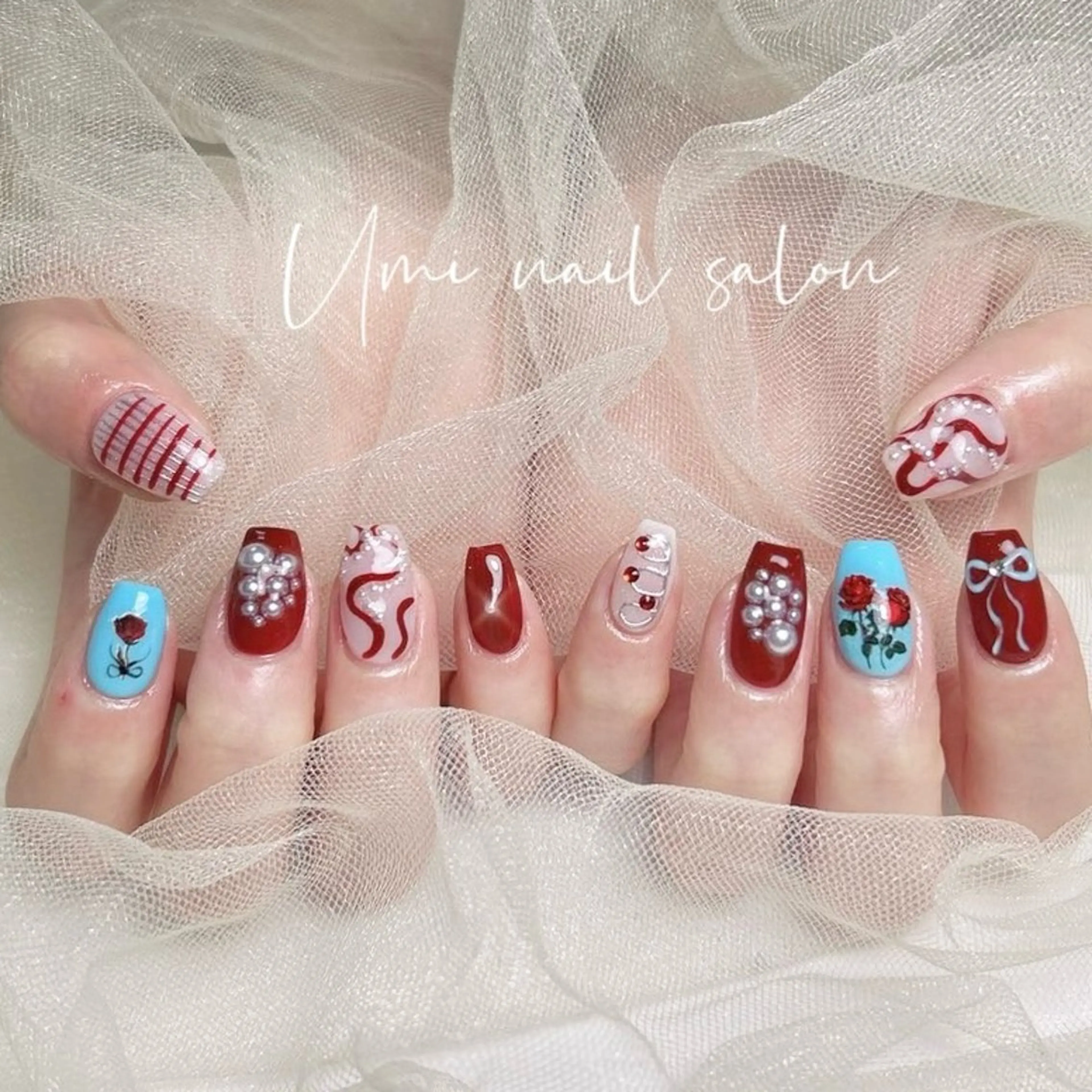 🎀画像持込OK【Hand】持ち込みデザイン150分やり放題9800(時間内でアートし、パーツ何でもok）🎀の写真